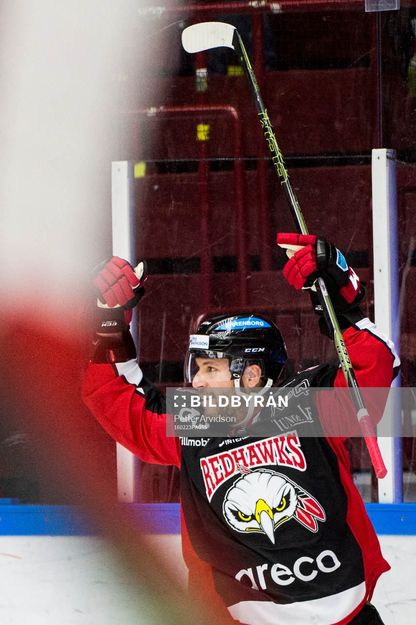 Malmö Redhawks Joey Tenute jublar