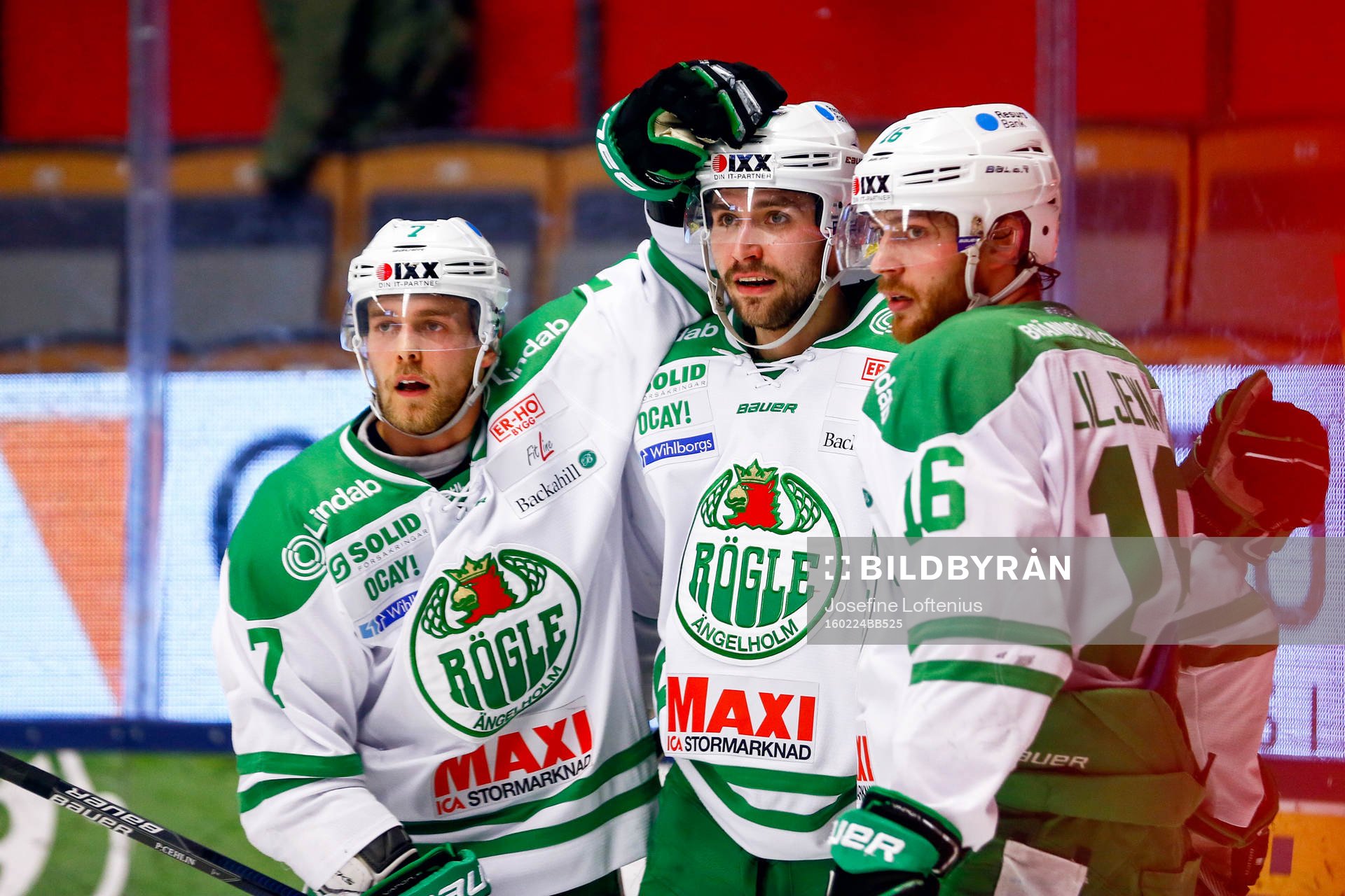 Rögles Patrik Cehlin, Ludvig Rensfeldt och Christopher