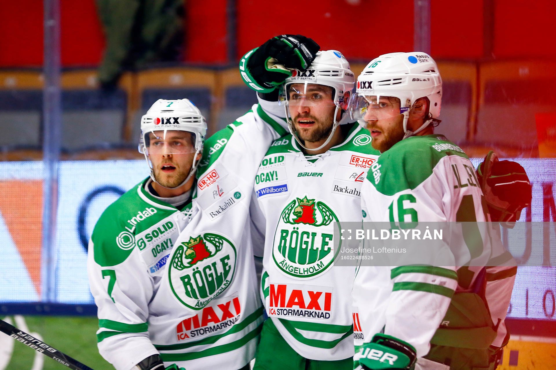 Rögles Patrik Cehlin, Ludvig Rensfeldt och Christopher