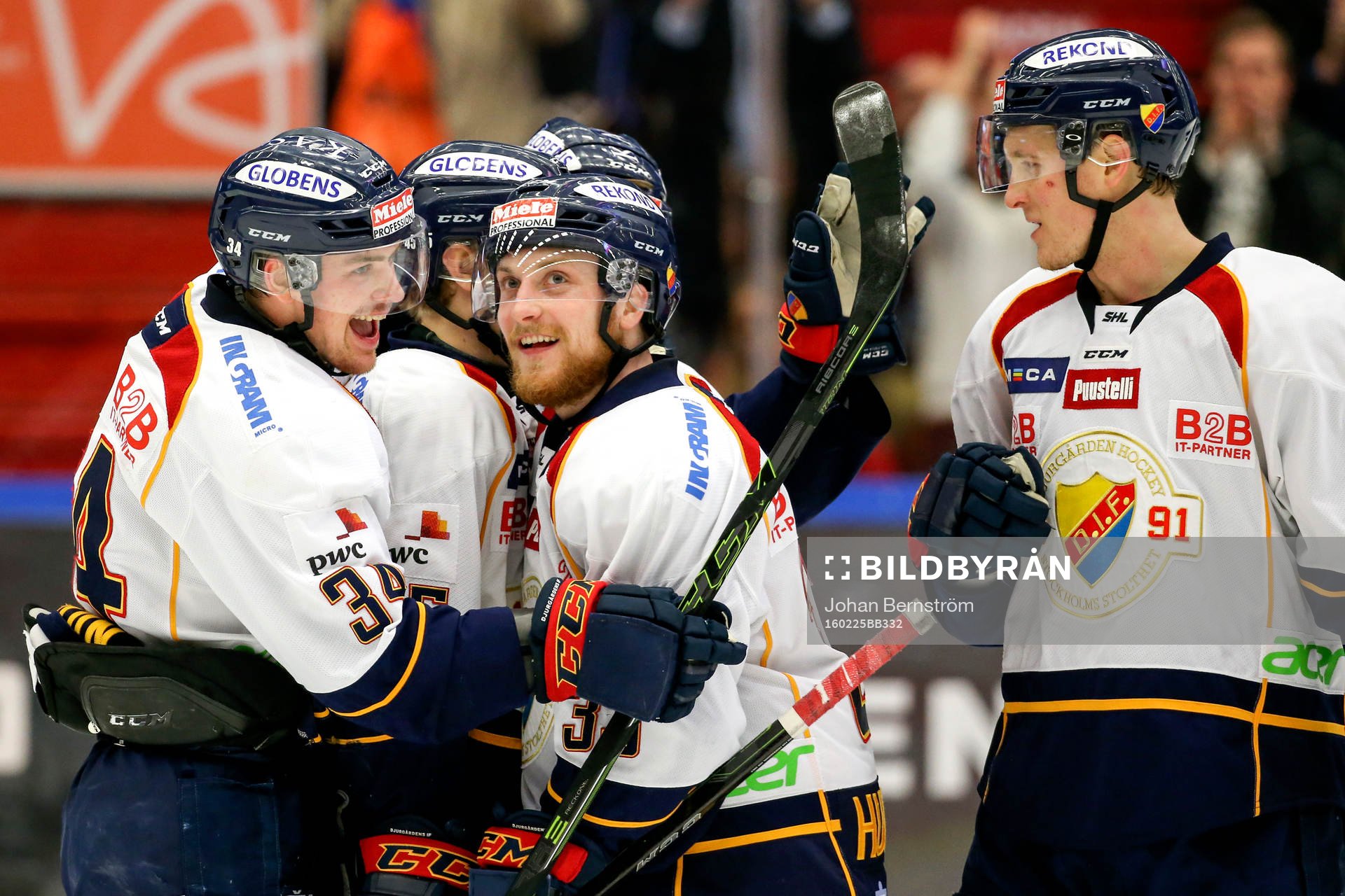 Djurgårdens Alexander Falk, Linus Hultström och Mikko