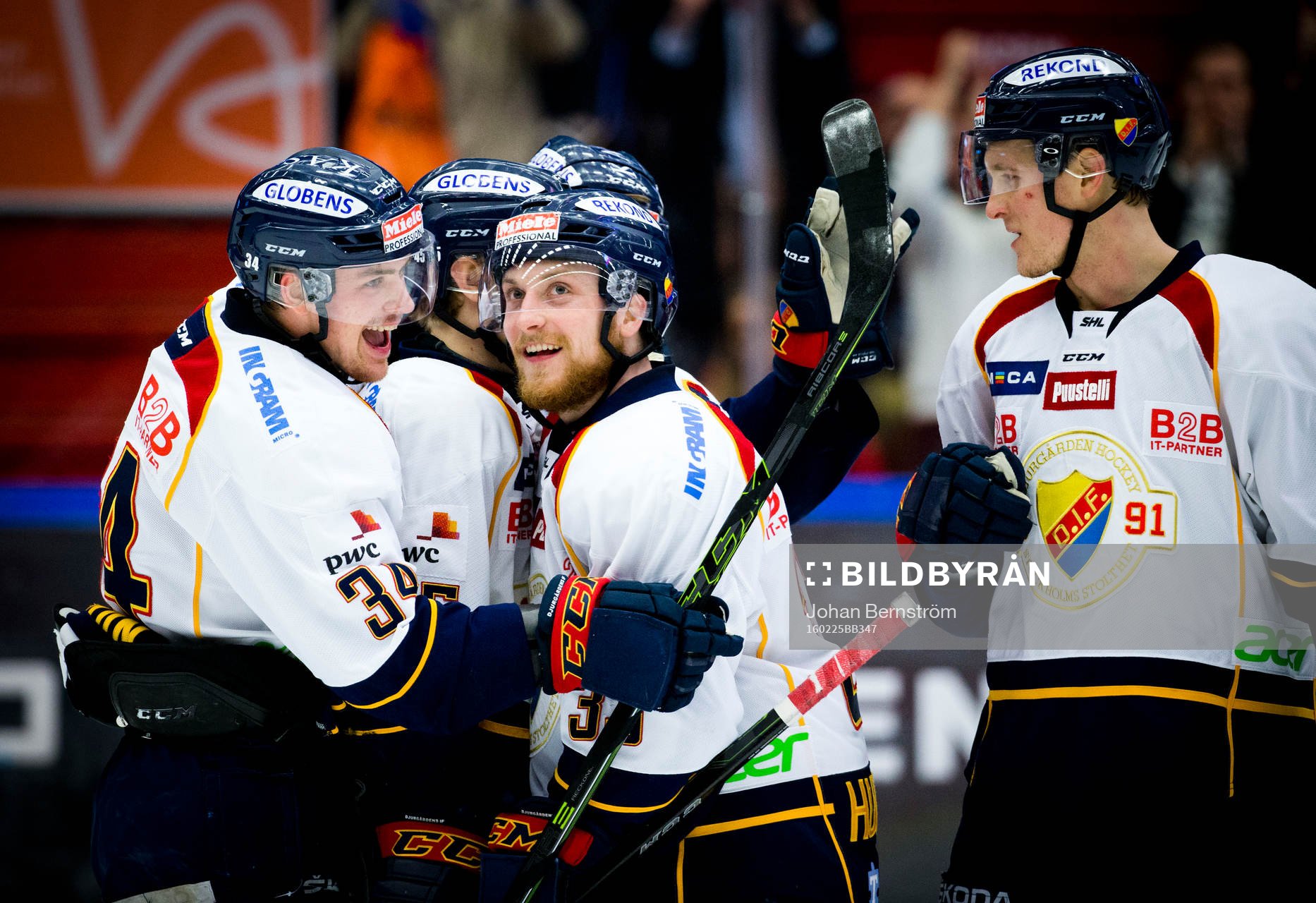 Djurgårdens Linus Hultström gör 0-1 och jublar med