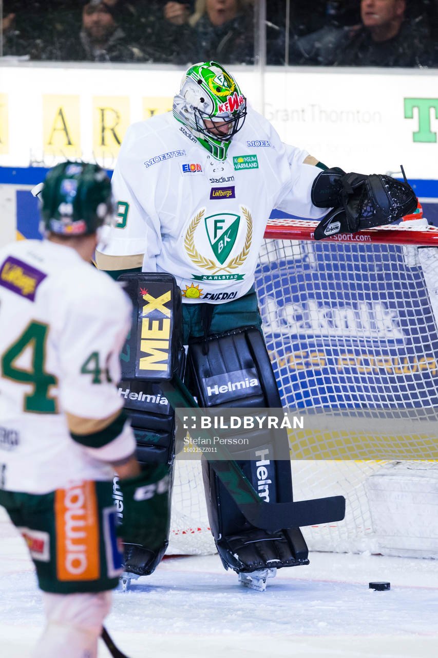 Färjestads målvakt Justin Pogge
