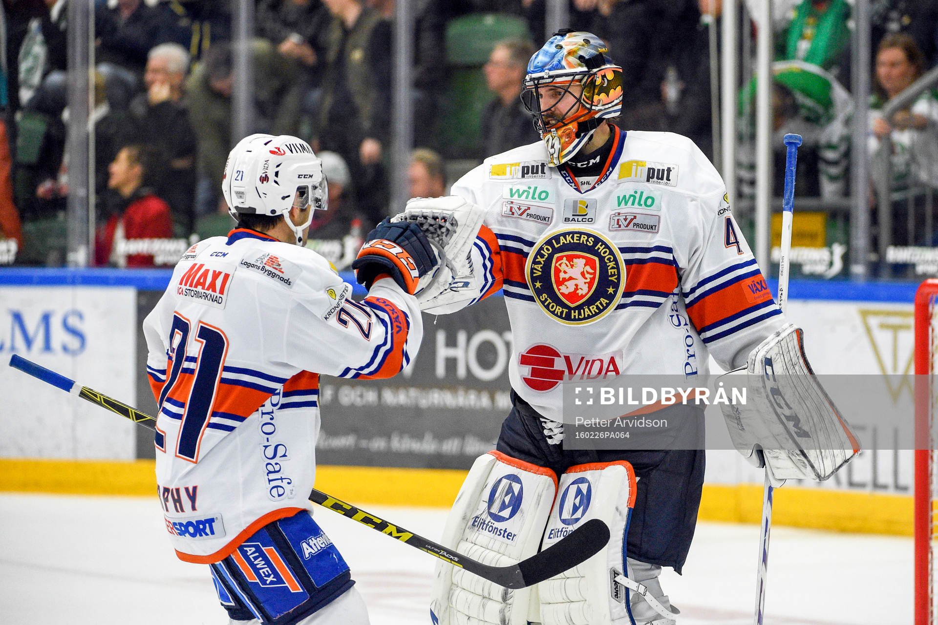 Växjös Cory Murphy och målvakt Cristopher Nihlstorp