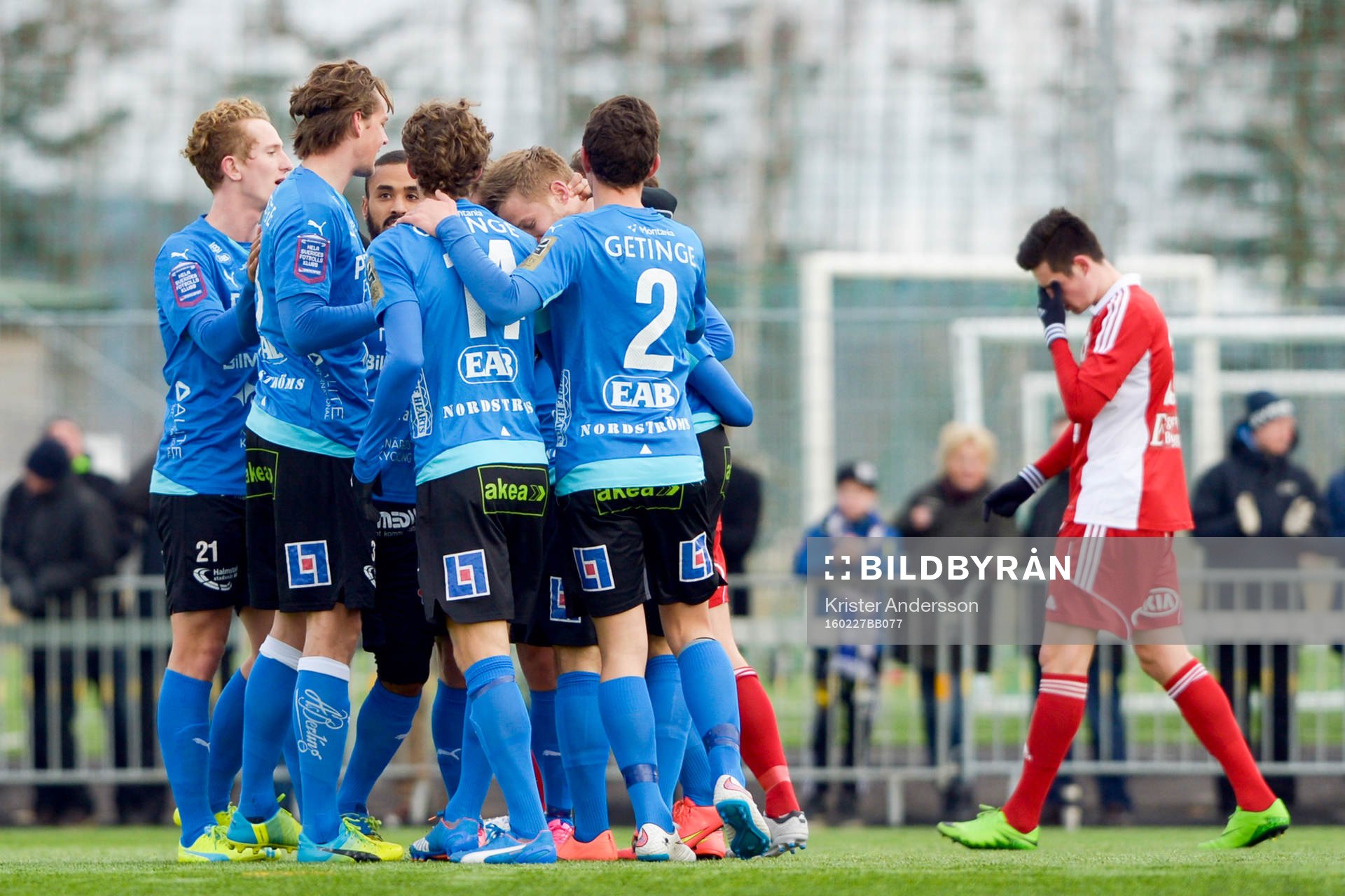 Halmstads Alexander Ruud Tveter jublar med laget