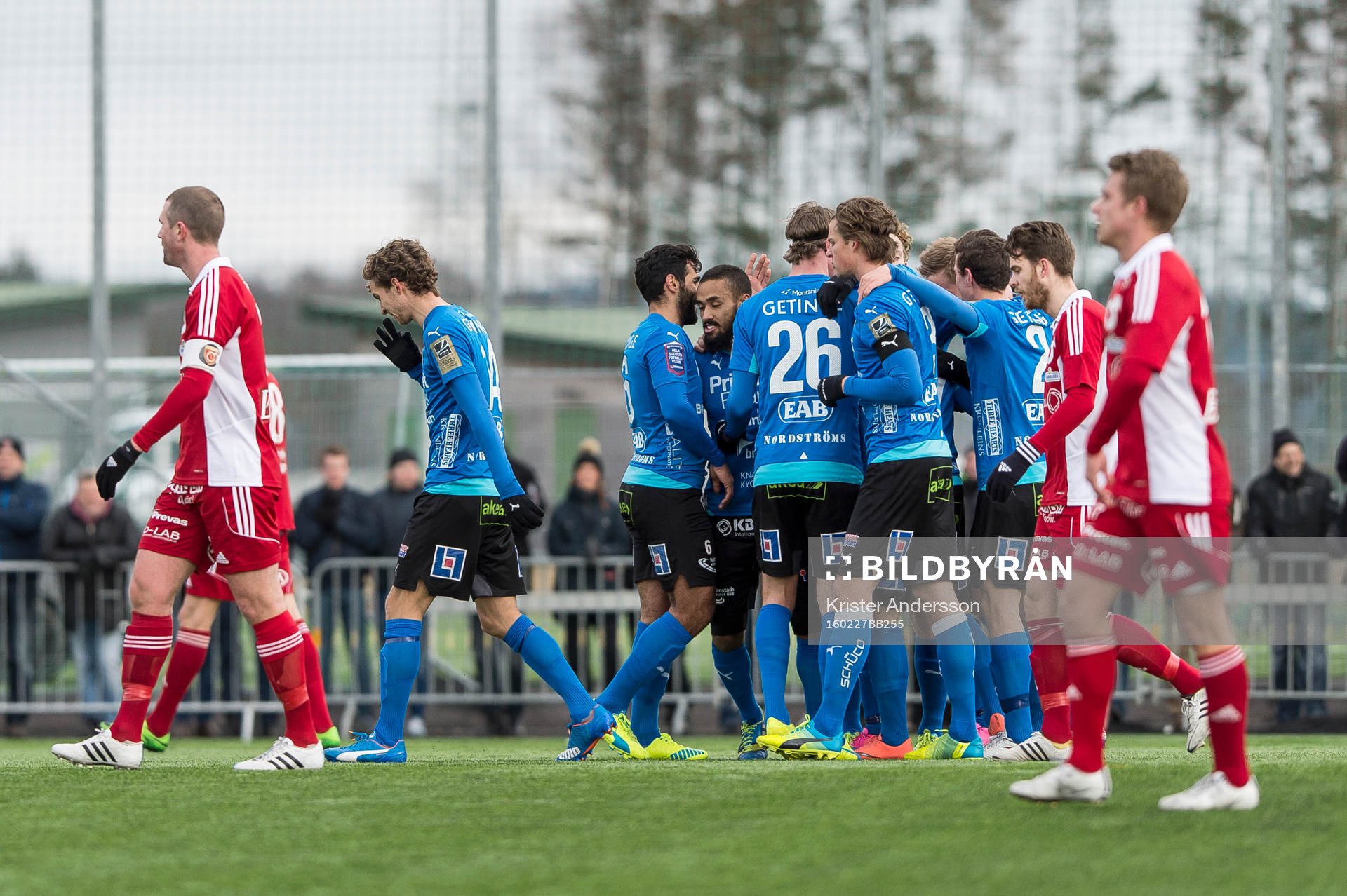 Halmstads spelare jublar