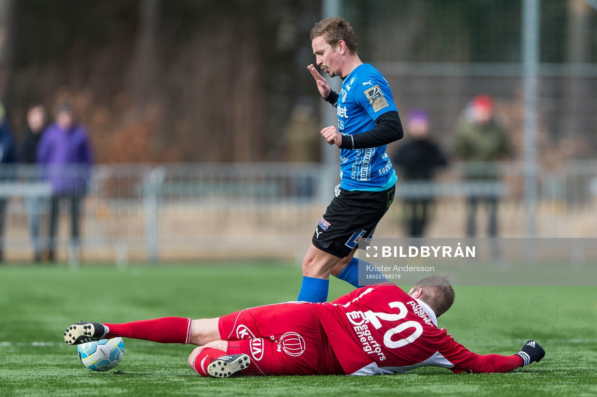 Degerfors Christoffer Wiktorsson och Halmstads Fredrik