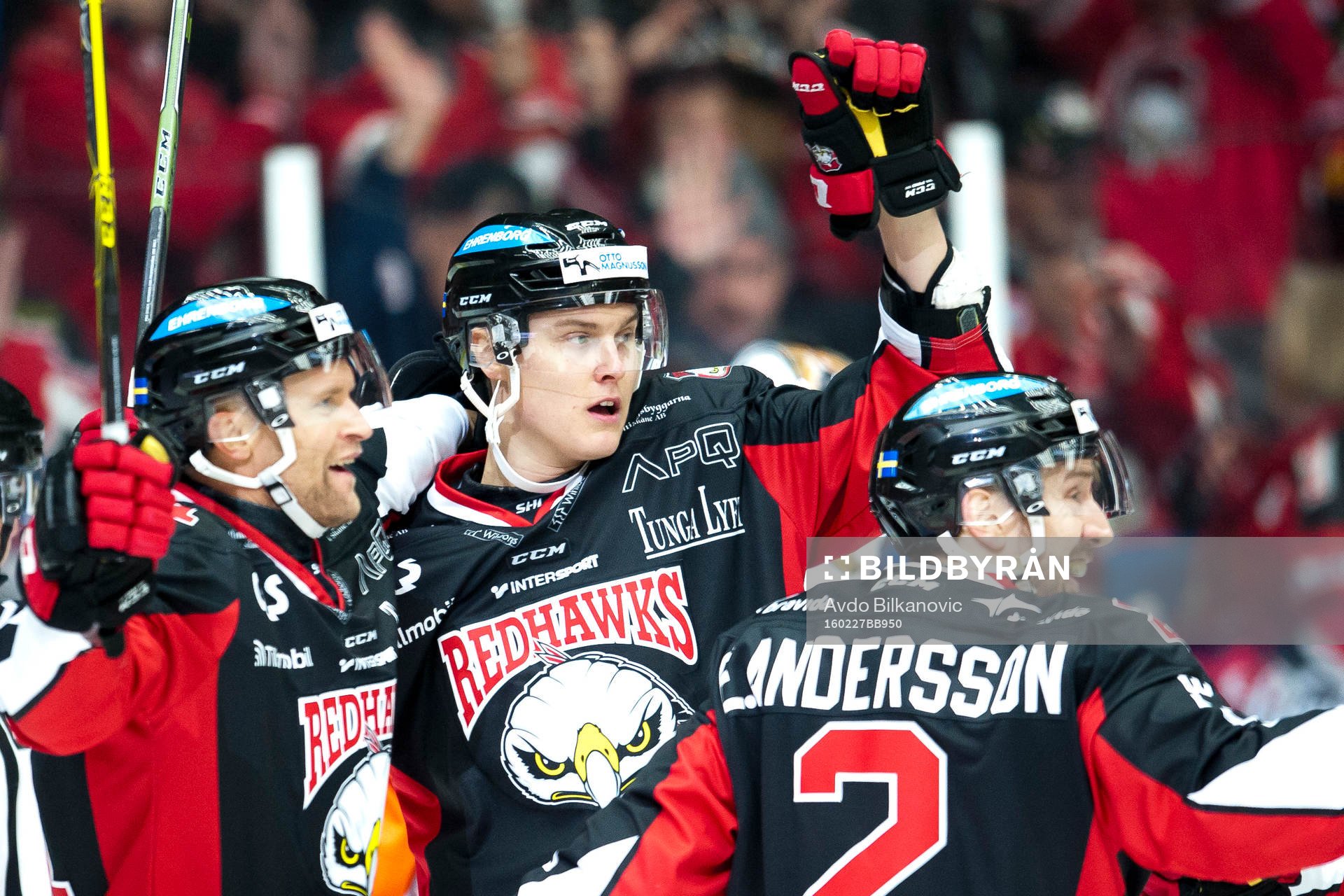 Malmö Redhawks Mathias Tjärnqvist jublar