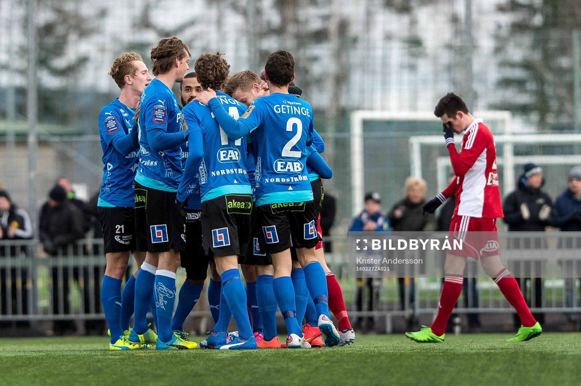 Halmstads spelare jublar