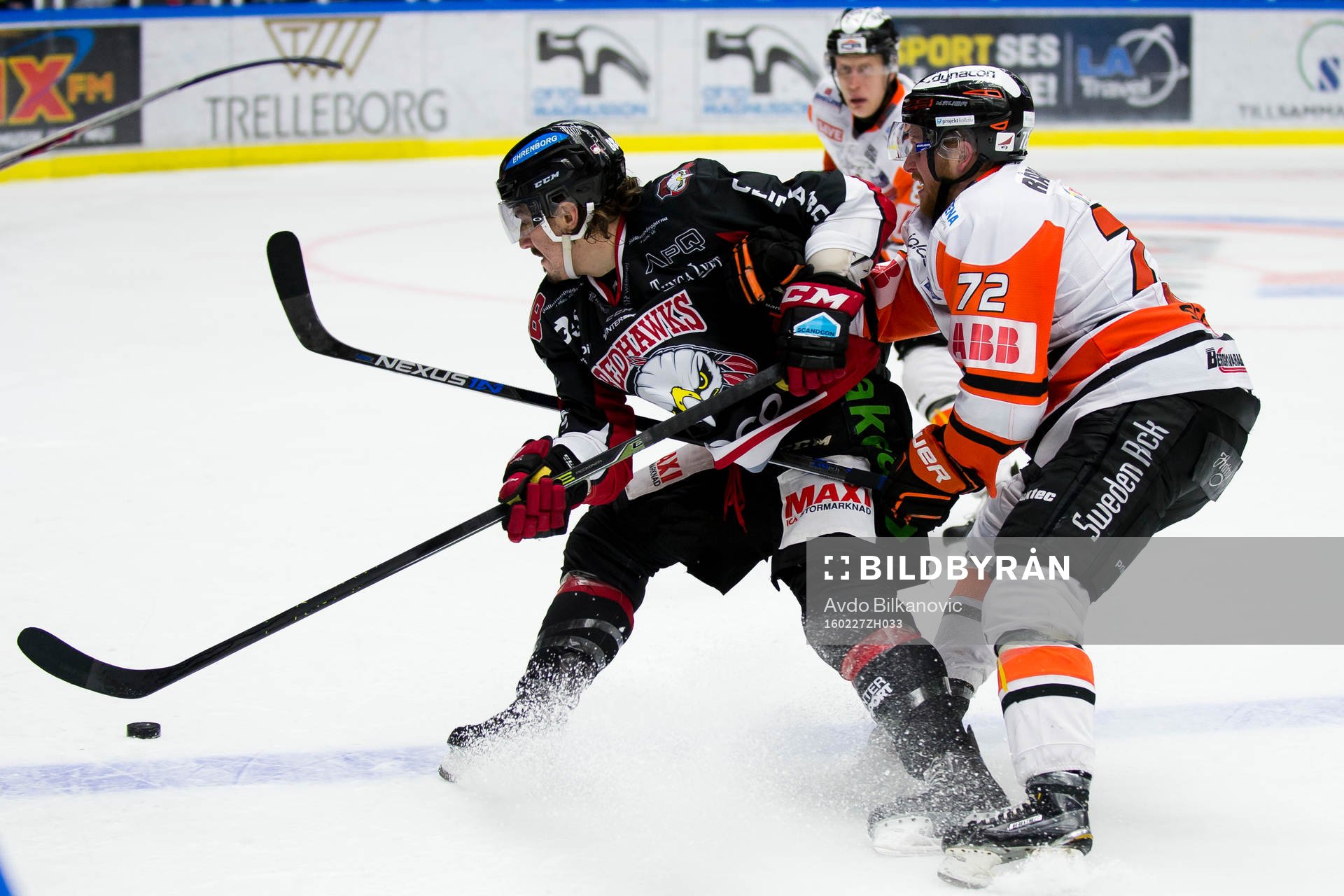 Malmö Redhawks Peter Mueller och Karlskronas Joachim Rohdin