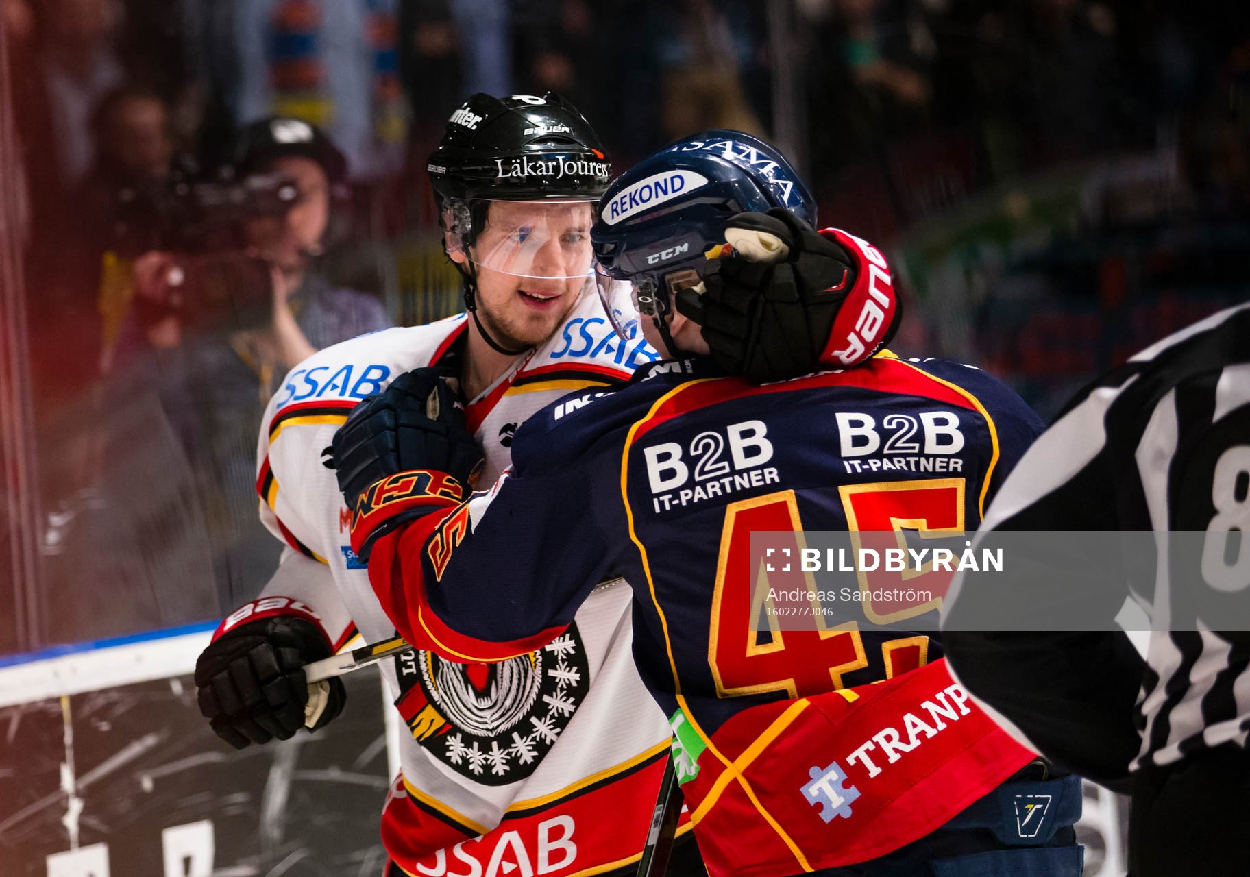 Luleås Anton Hedman i bråk med Djurgårdens Alexander Falk