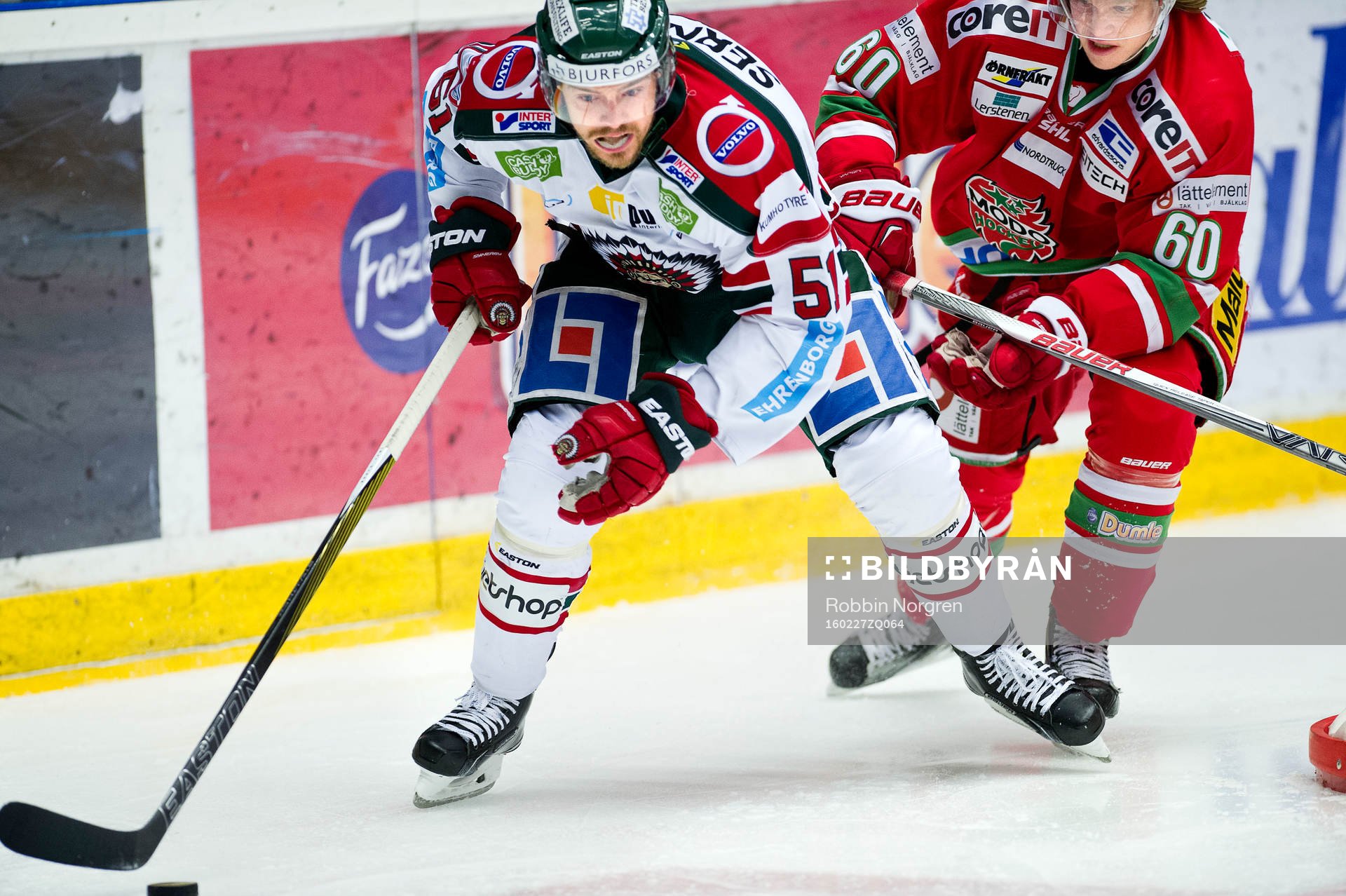Frölundas Mats Rosseli Olsen och Modos Ludvig Nilsson