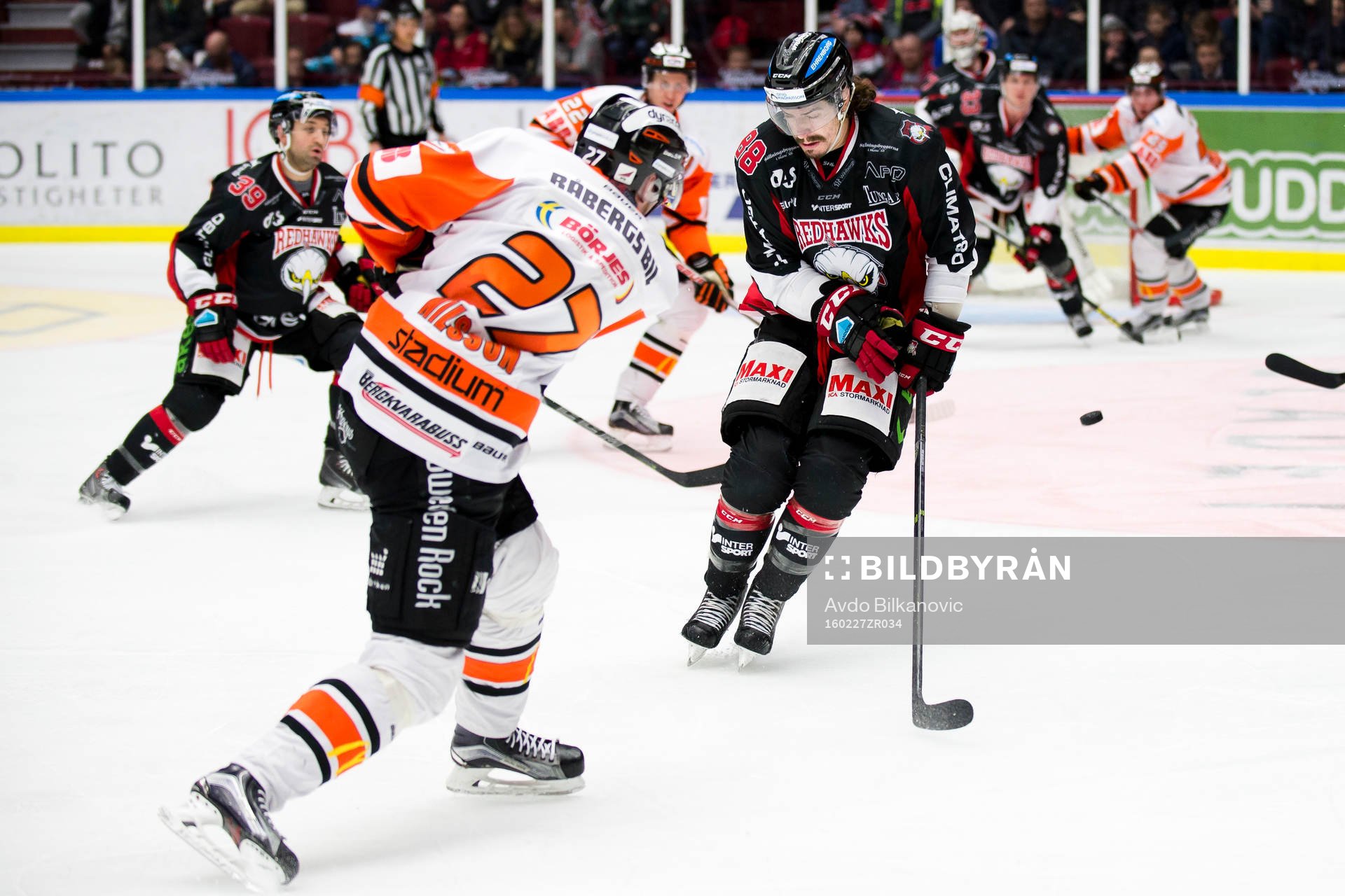 Malmö Redhawks Peter Mueller stoppar skått från