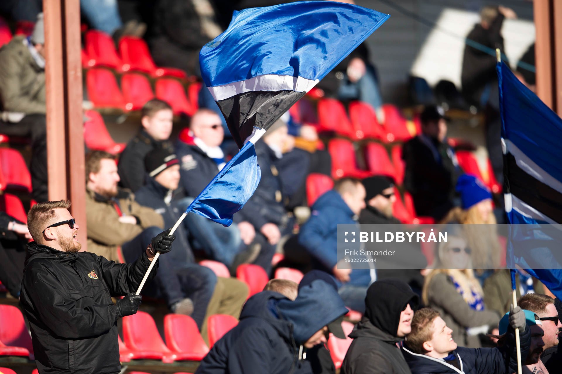 En supporter i Norrköpings klack