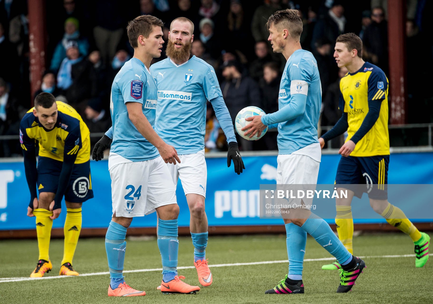 Malmö FFs Vidar Örn Kjartansson, Jo Inge Berget, Markus