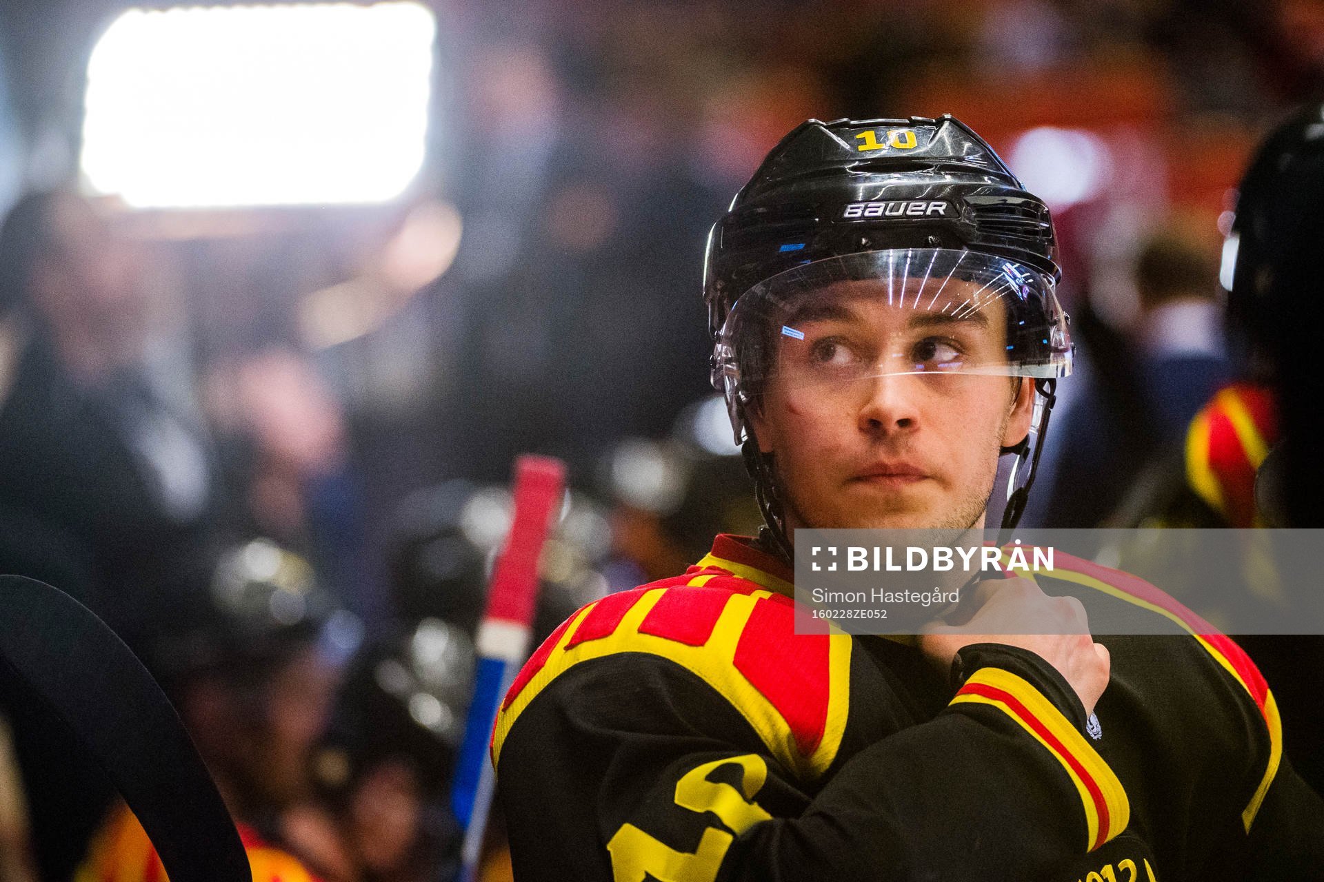 Brynäs Mattias Nörstebö i båset