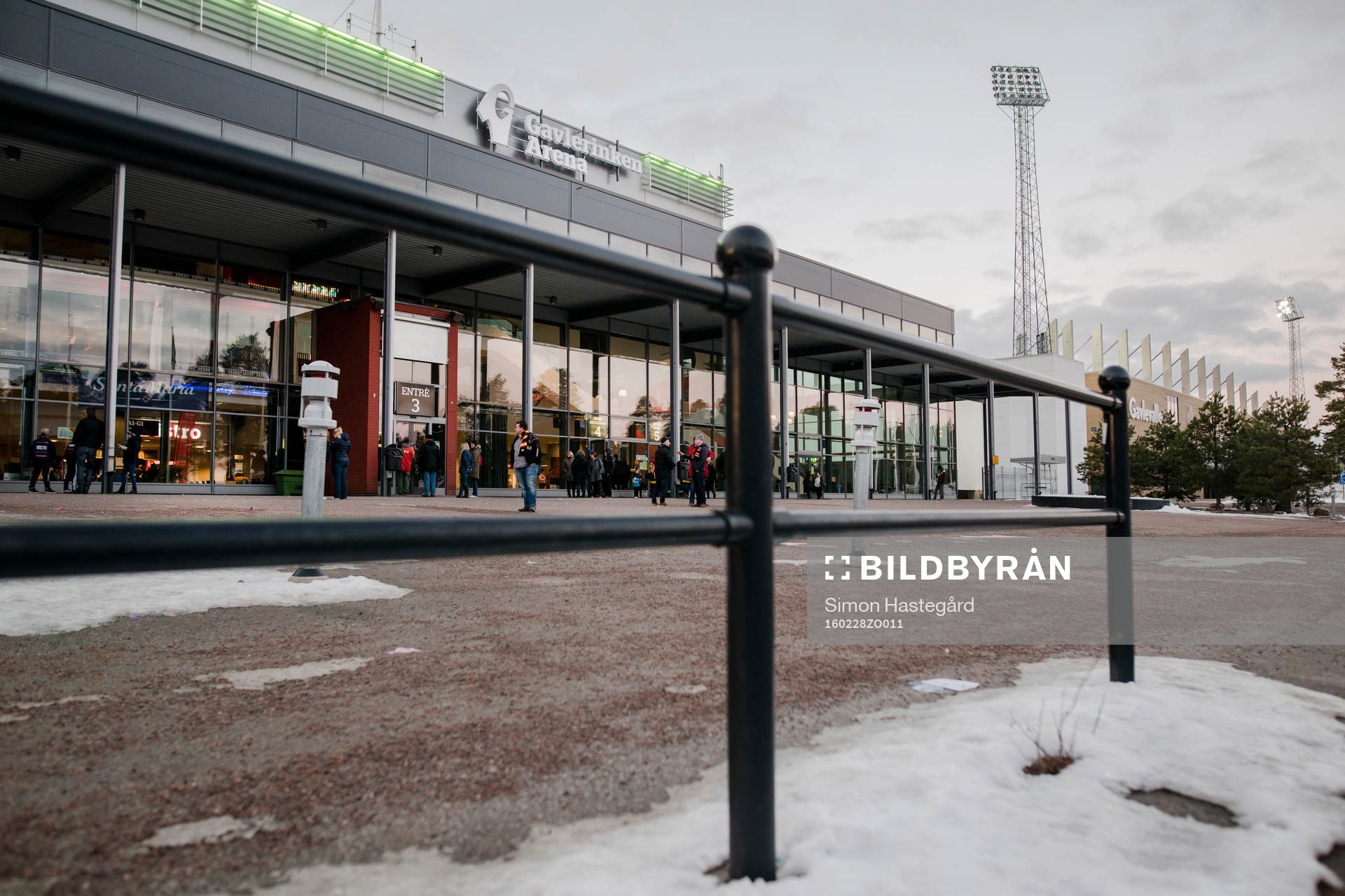 Entrén till Gavlerinken Arena före ishockeymatchen i SHL