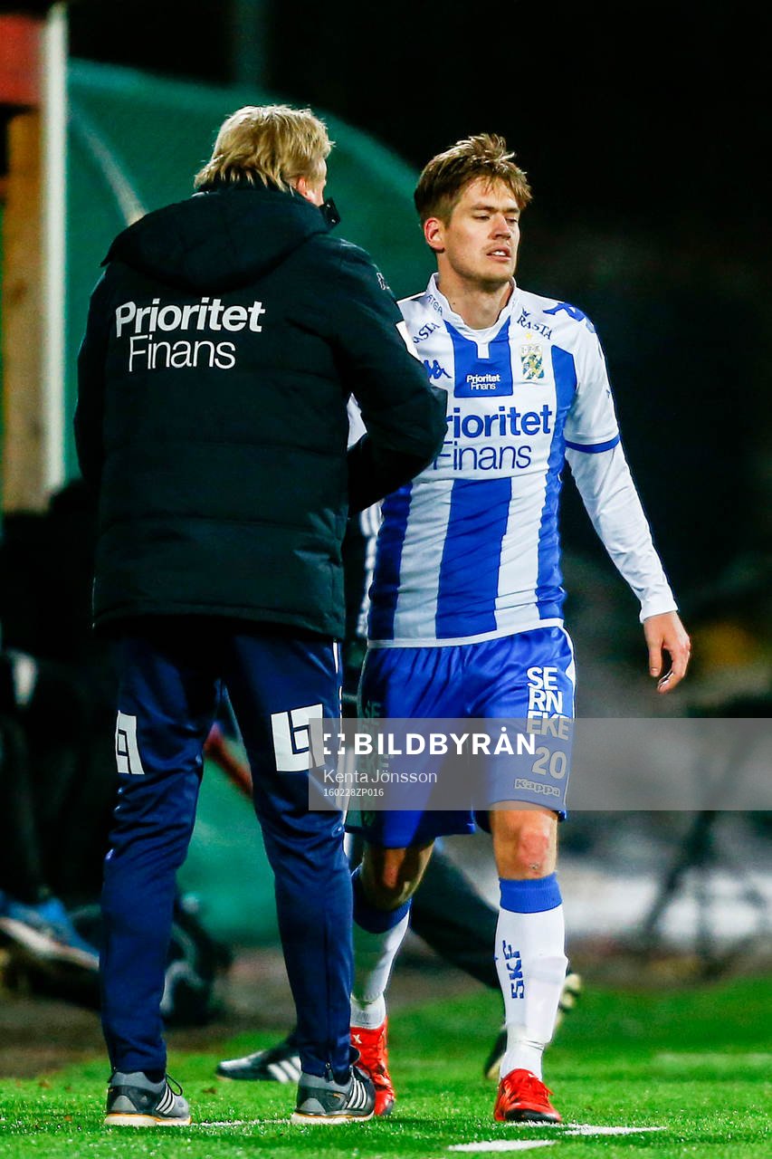 IFK Göteborgs tränare Jörgen Lennartsson och utbytte