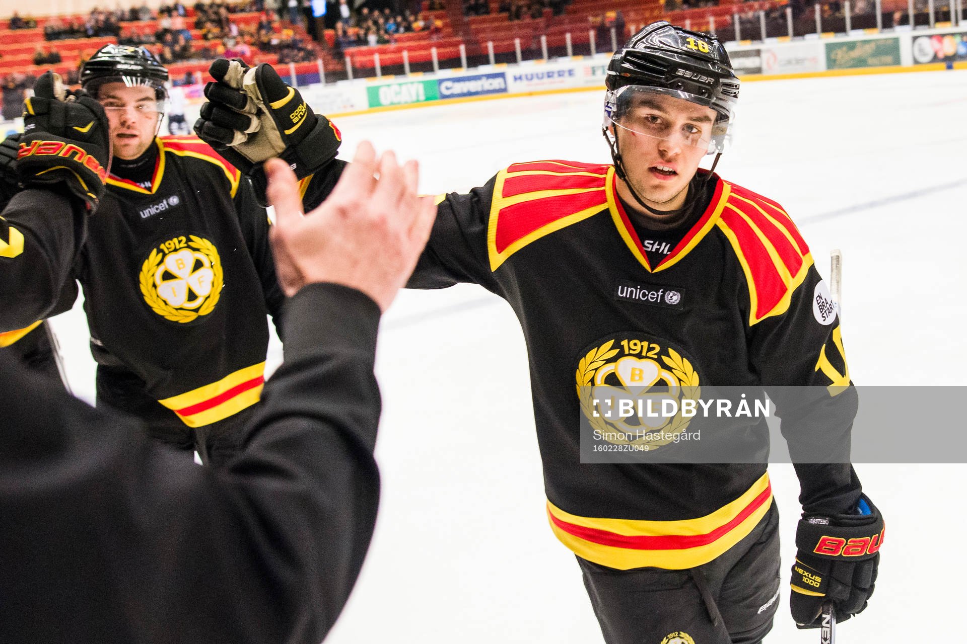 Brynäs Mattias Nörstebö  jublar
