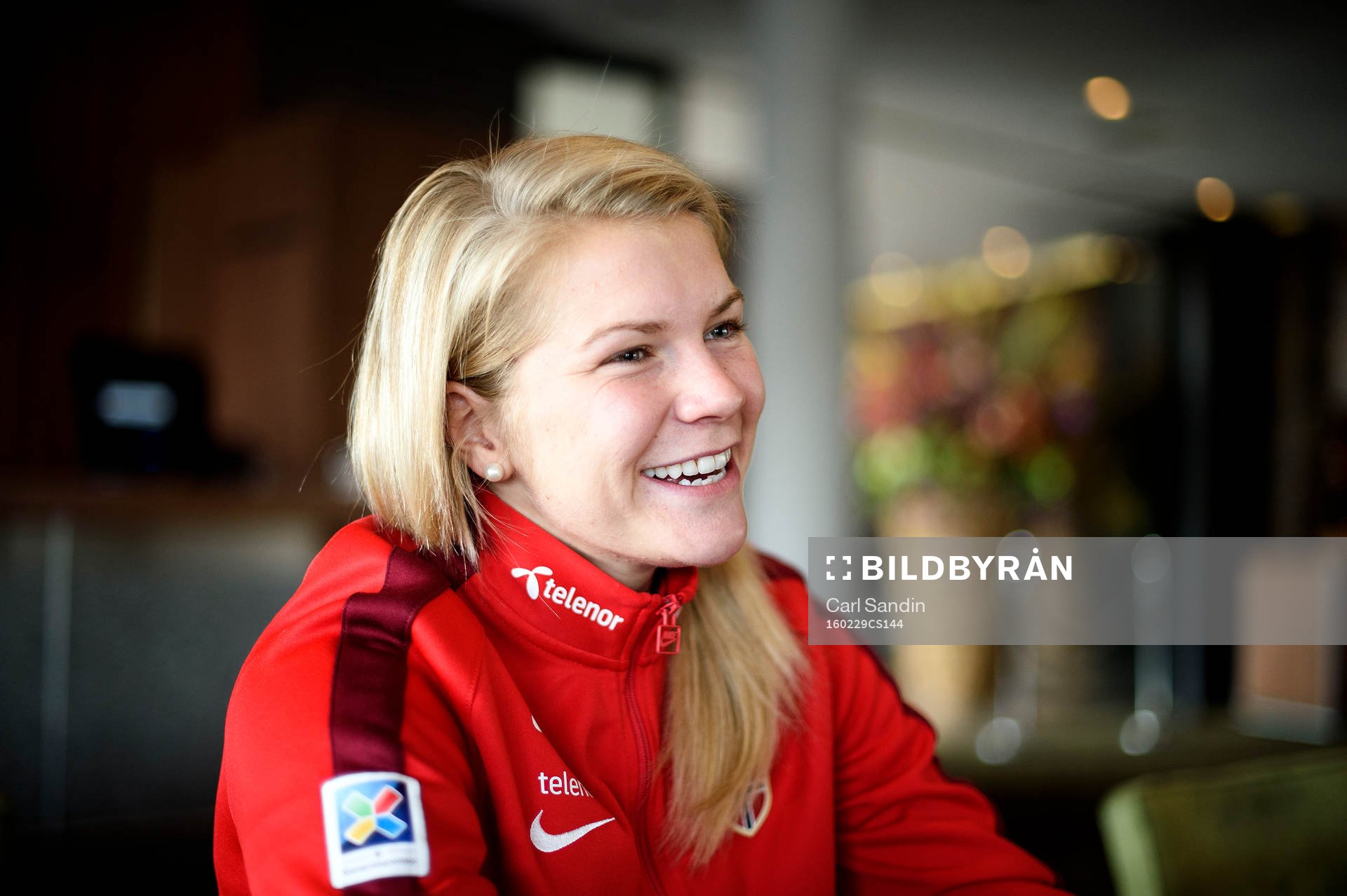 Norges Ada Hegerberg blir intervjuad
