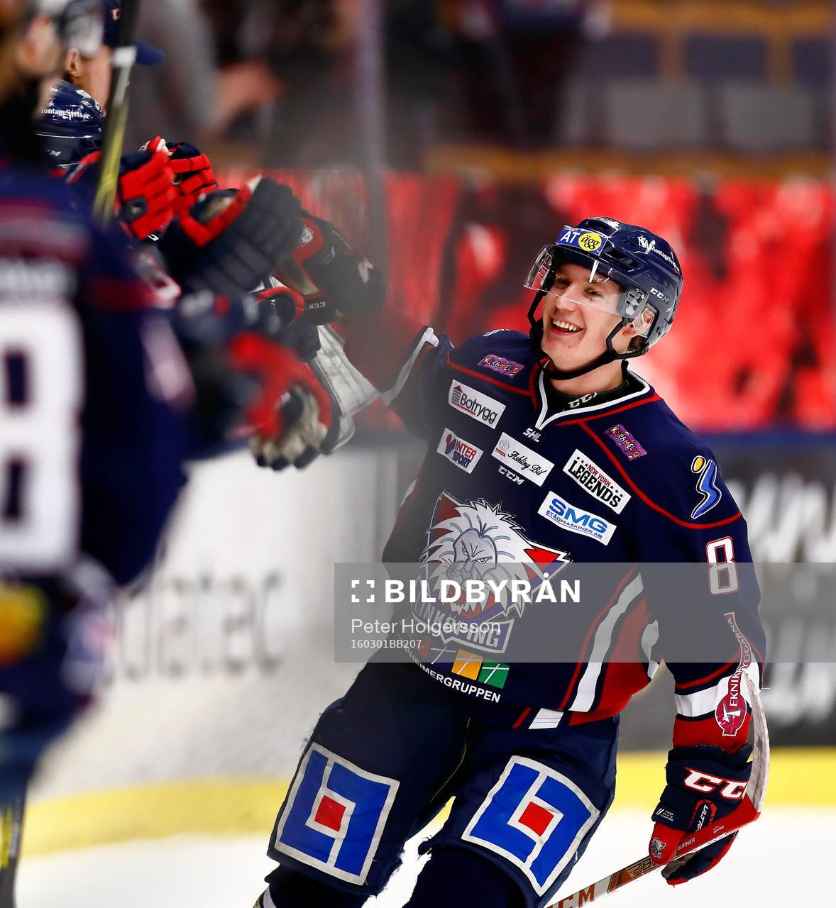 Linköpings Gustav Forsling jublar