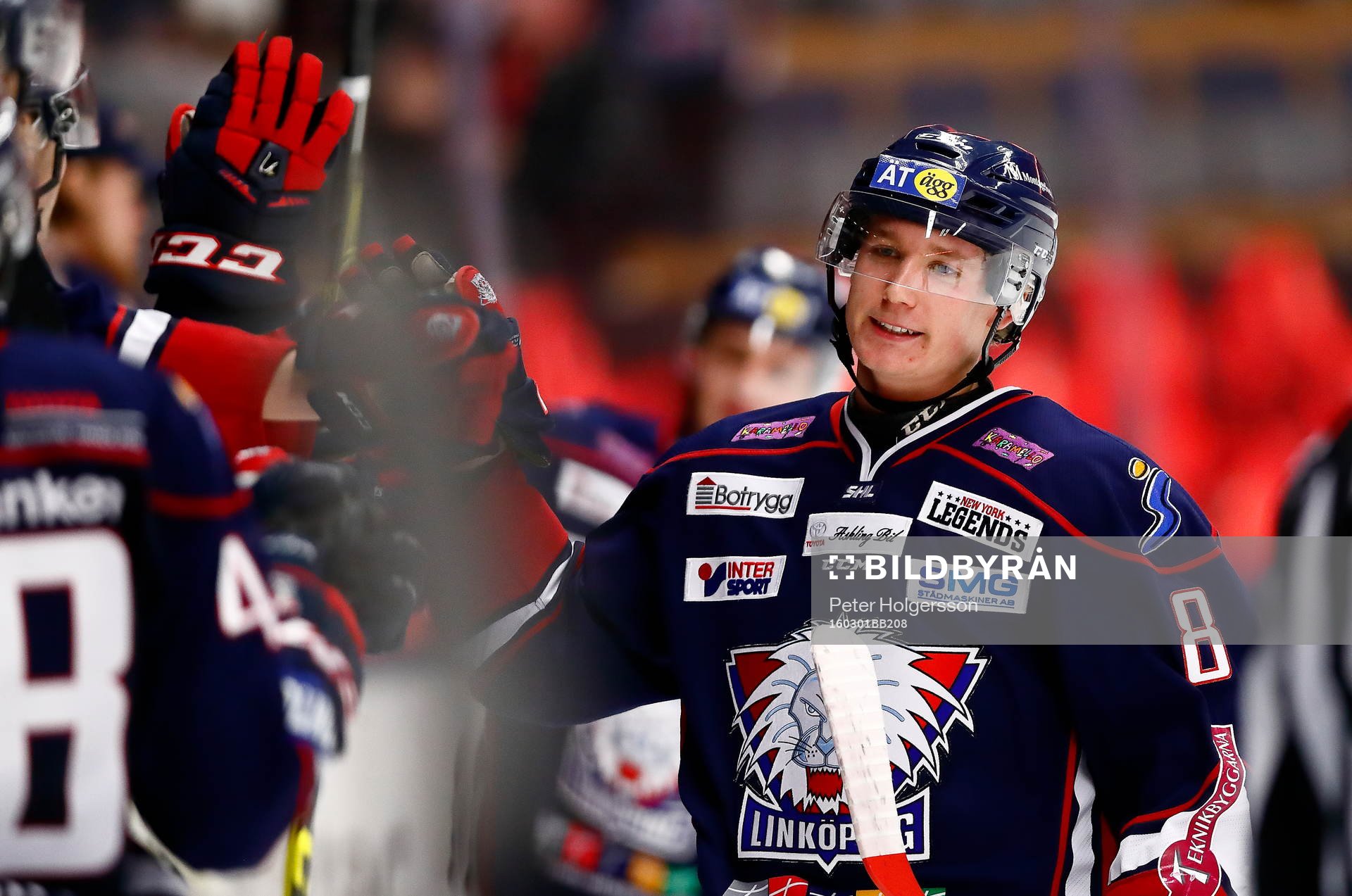 Linköpings Gustav Forsling jublar