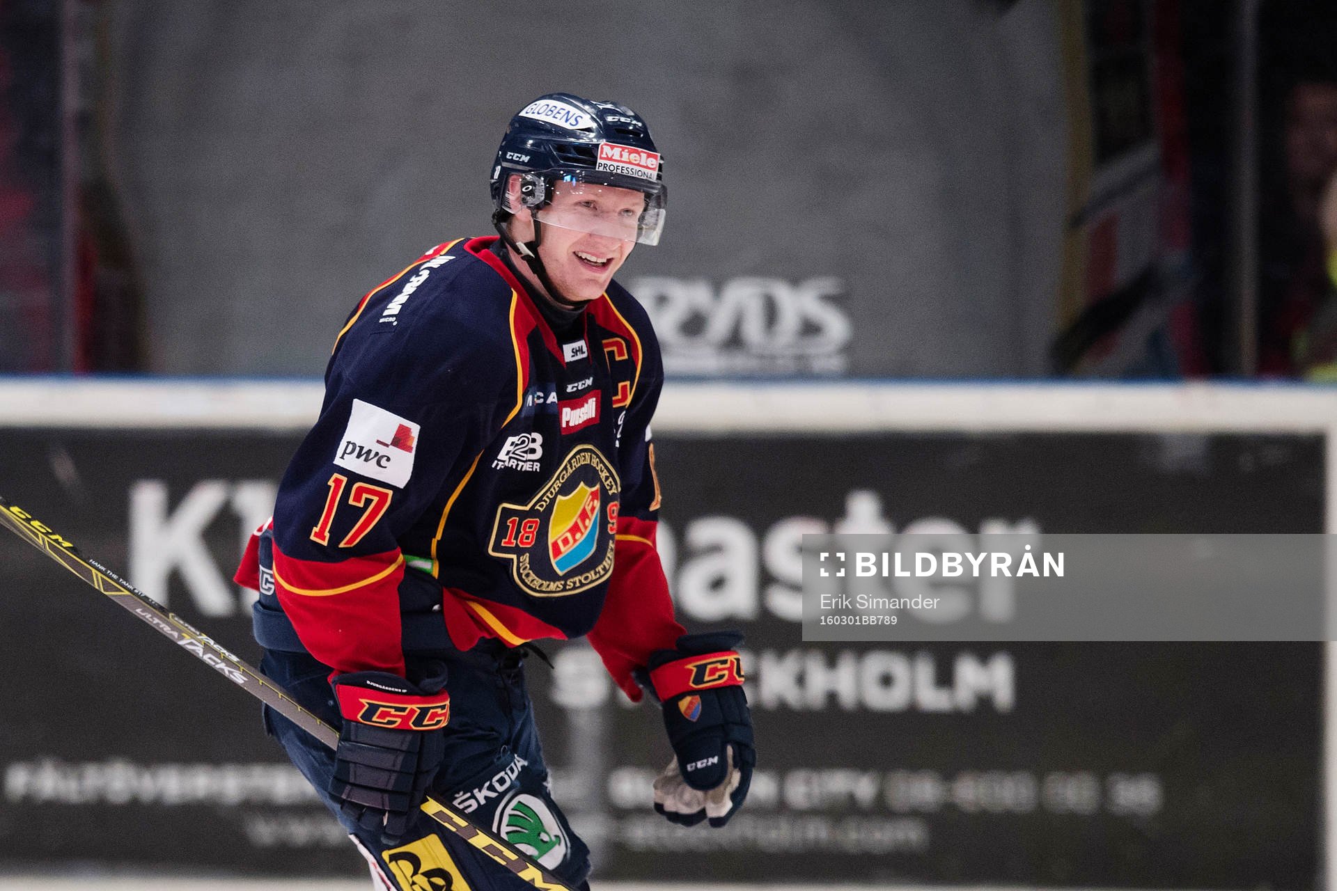 Djurgårdens Henrik Eriksson jublar