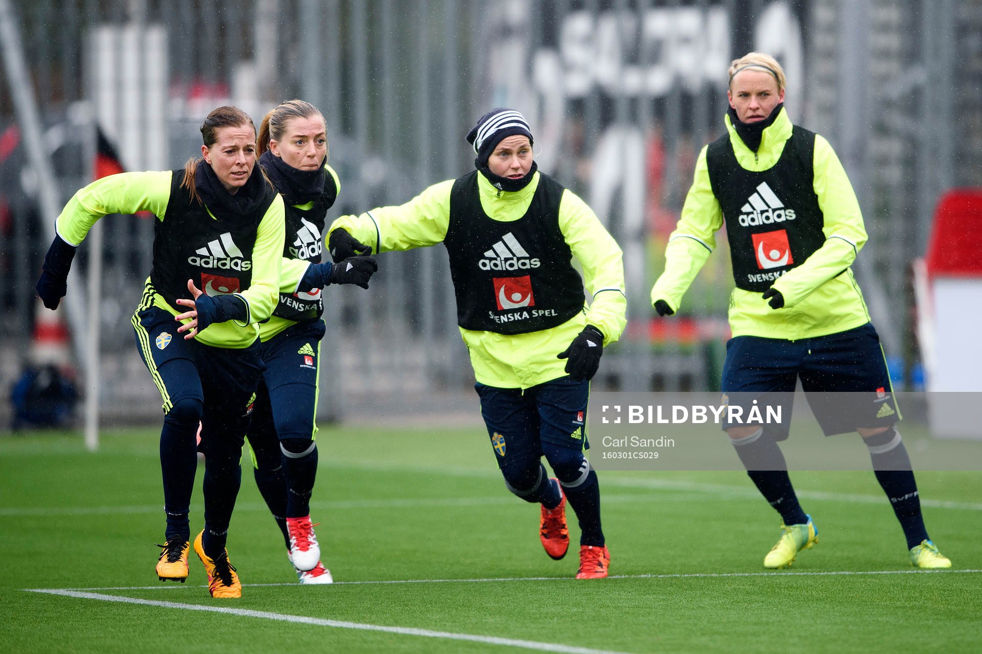 Sveriges Lotta Schelin, Linda Sembrant, Lisa Dahlkvist och