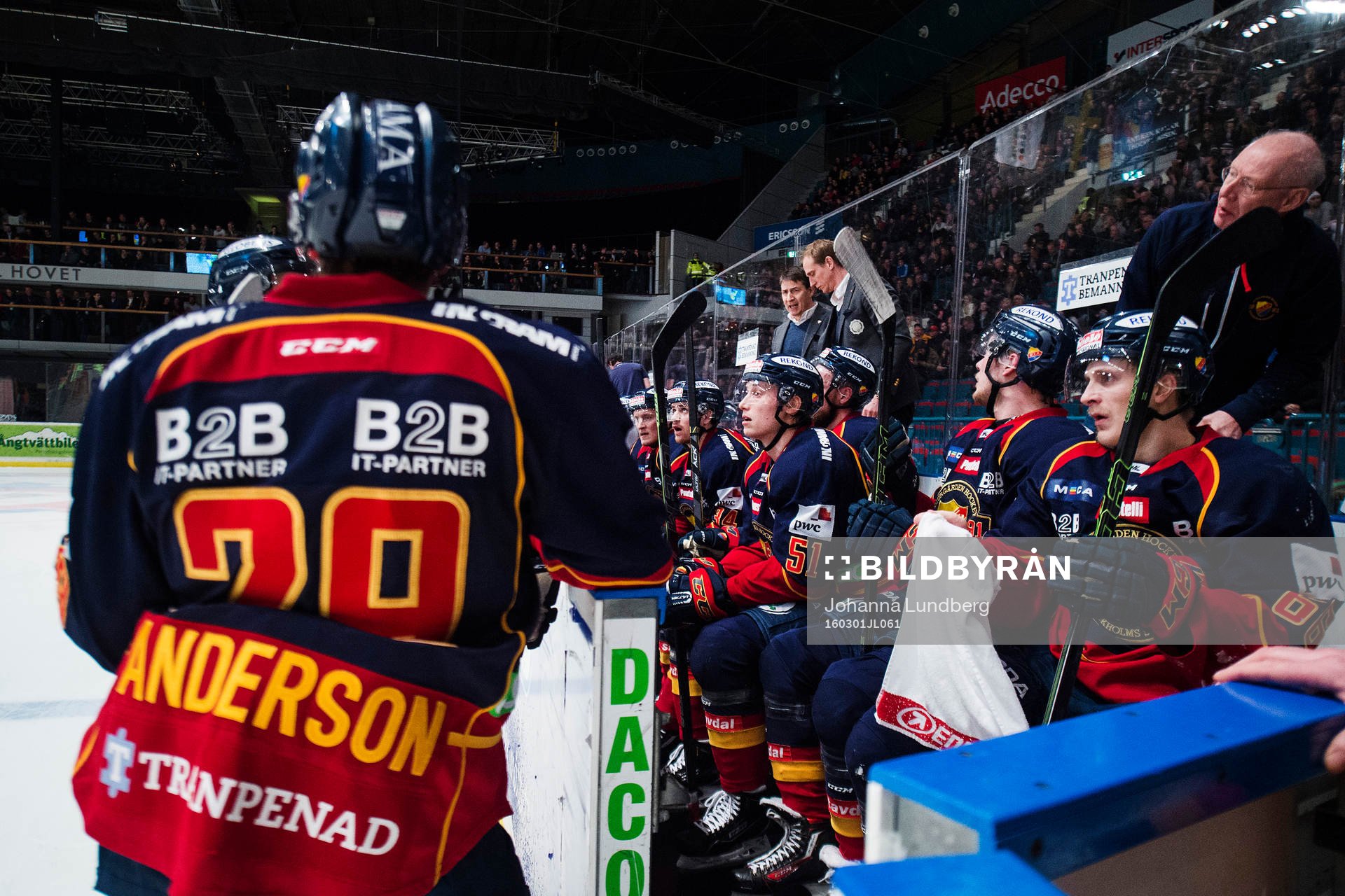 Djurgårdens Marcus Sörensen på bänken
