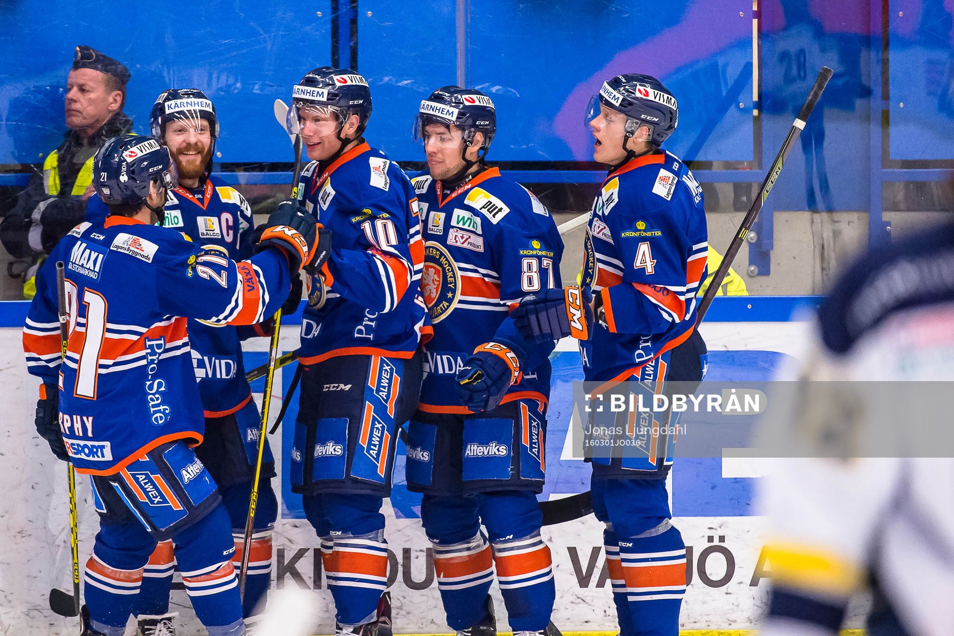 Växjös Cory Murphy, Liam Reddox, Richard Gynge, Robert
