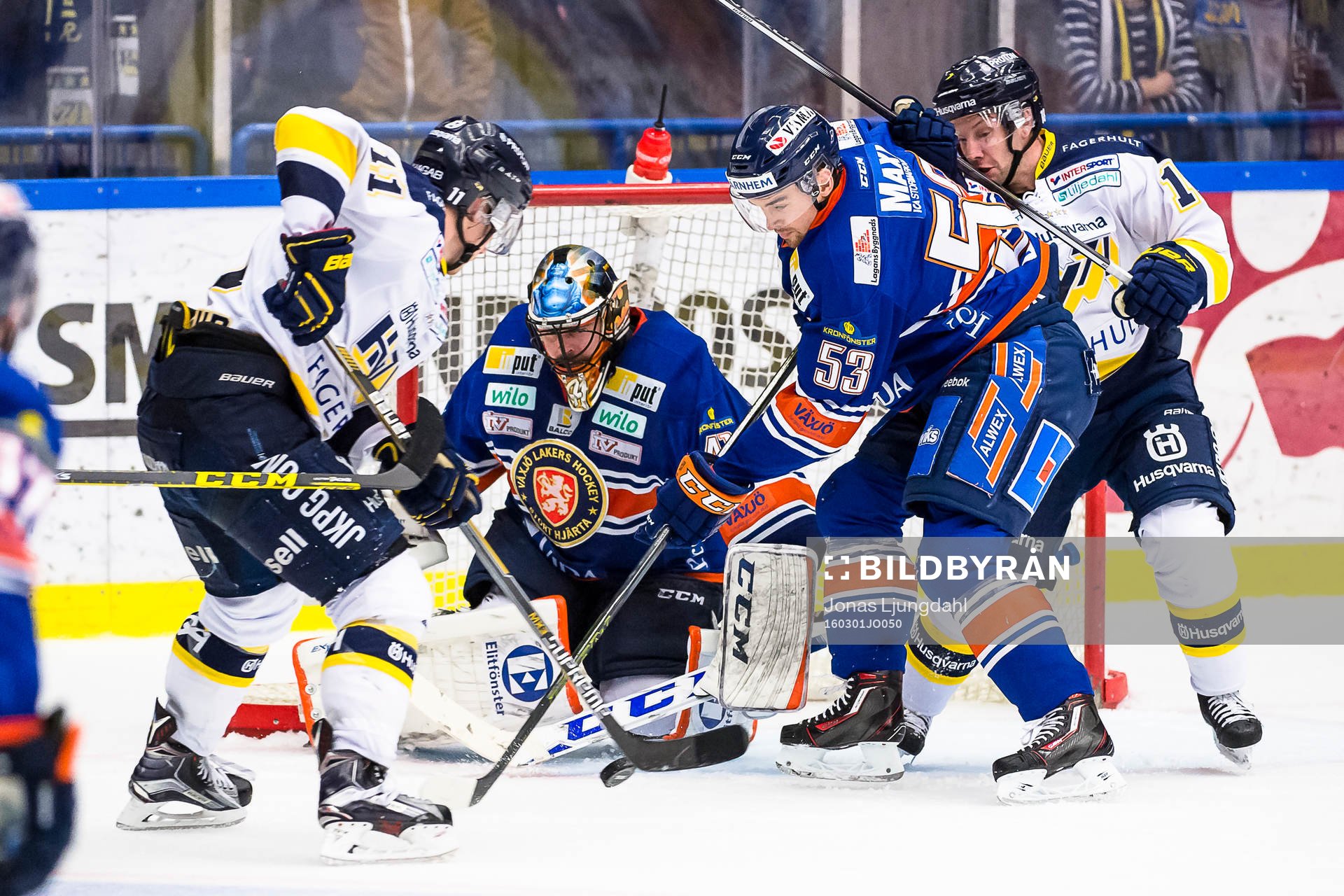 Växjös målvakt Cristopher Nihlstorp och Eddie Larsson