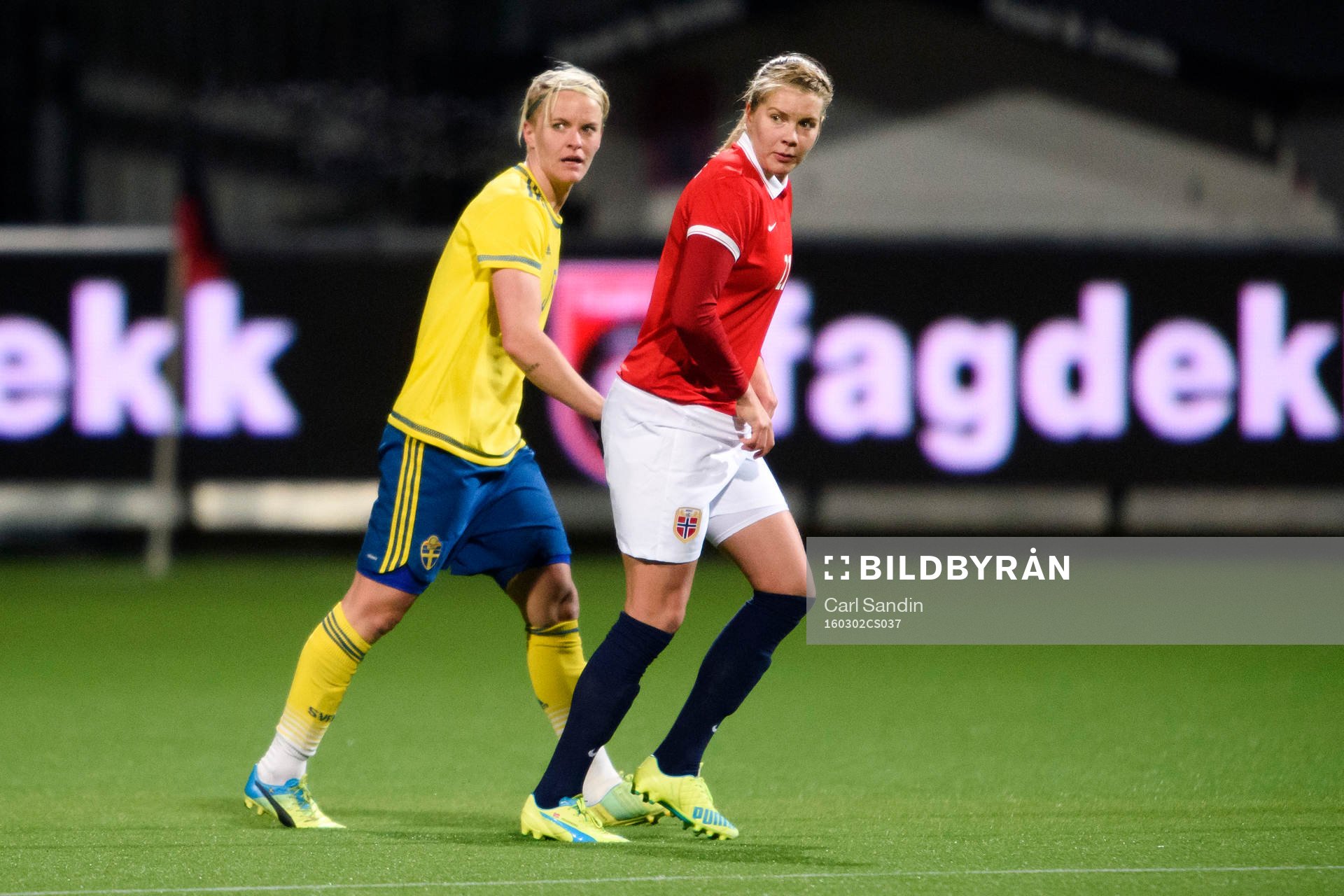 Sveriges Nilla Fischer och Norges Ada Hegerberg