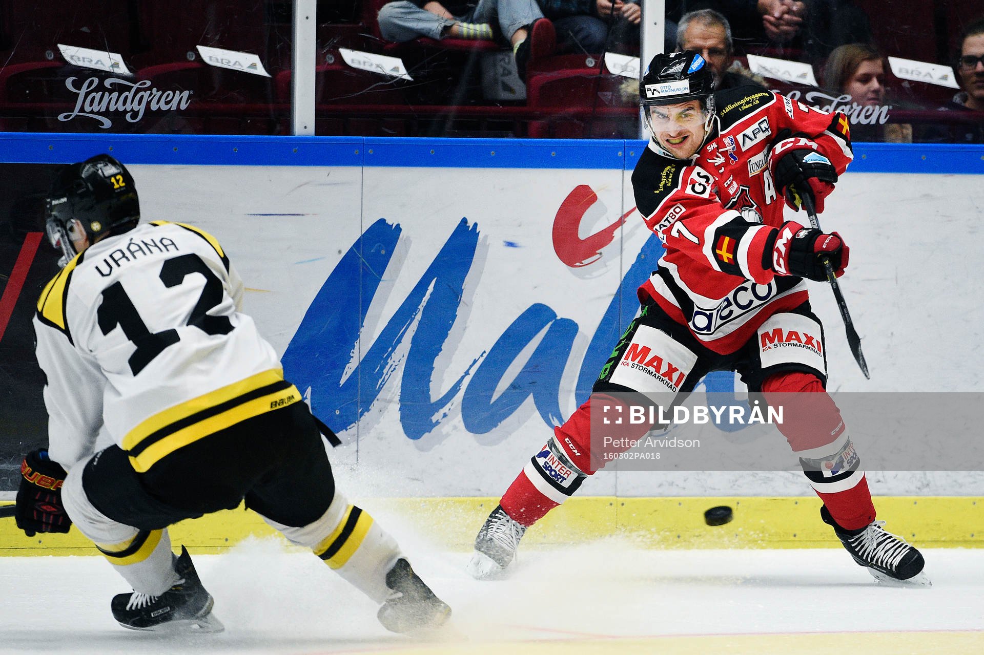 Malmö Redhawks Nils Andersson och Brynäs Petr Vrana