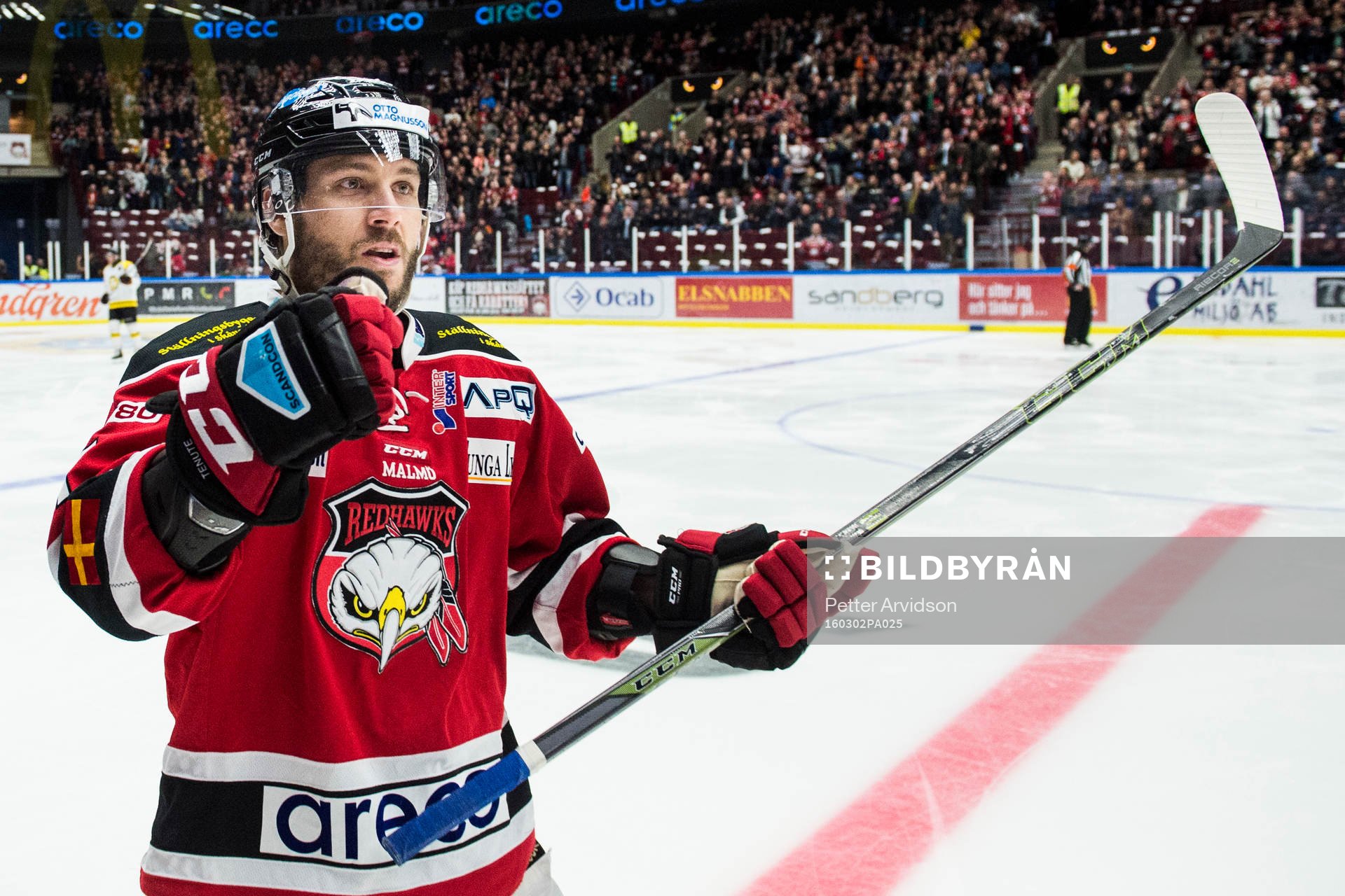 Malmö Redhawks Joey Tenute jublar