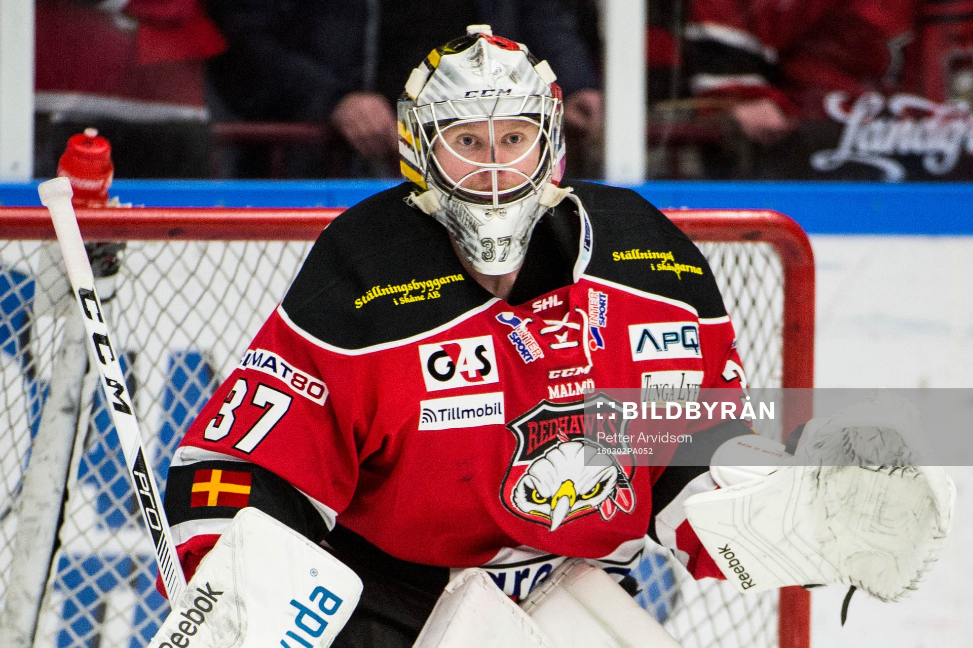 Malmö Redhawks målvakt Jonas Gunnarsson