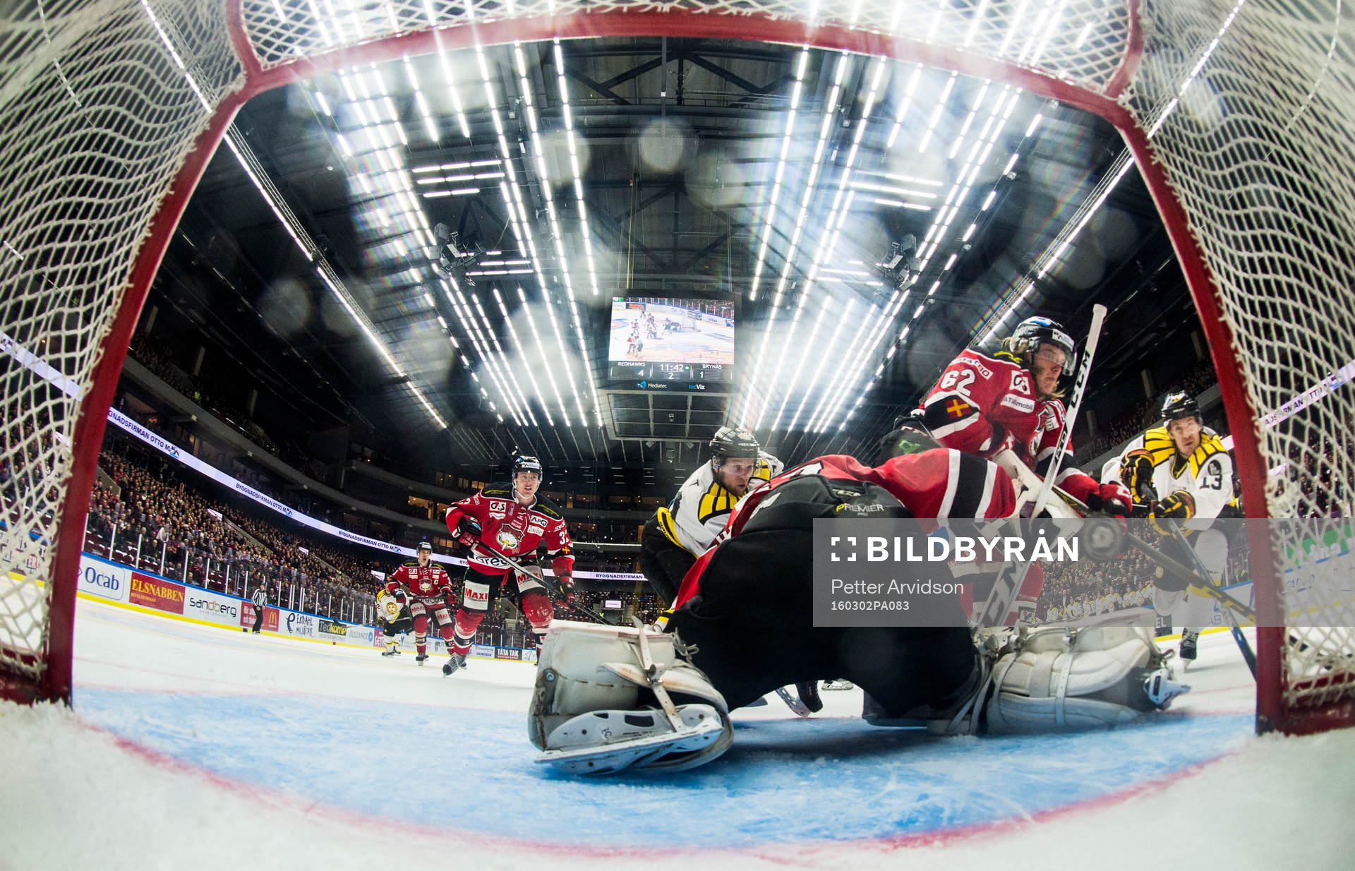 Brynäs Sondre Olden gör 4-2 målet bakom Malmö Redhawks