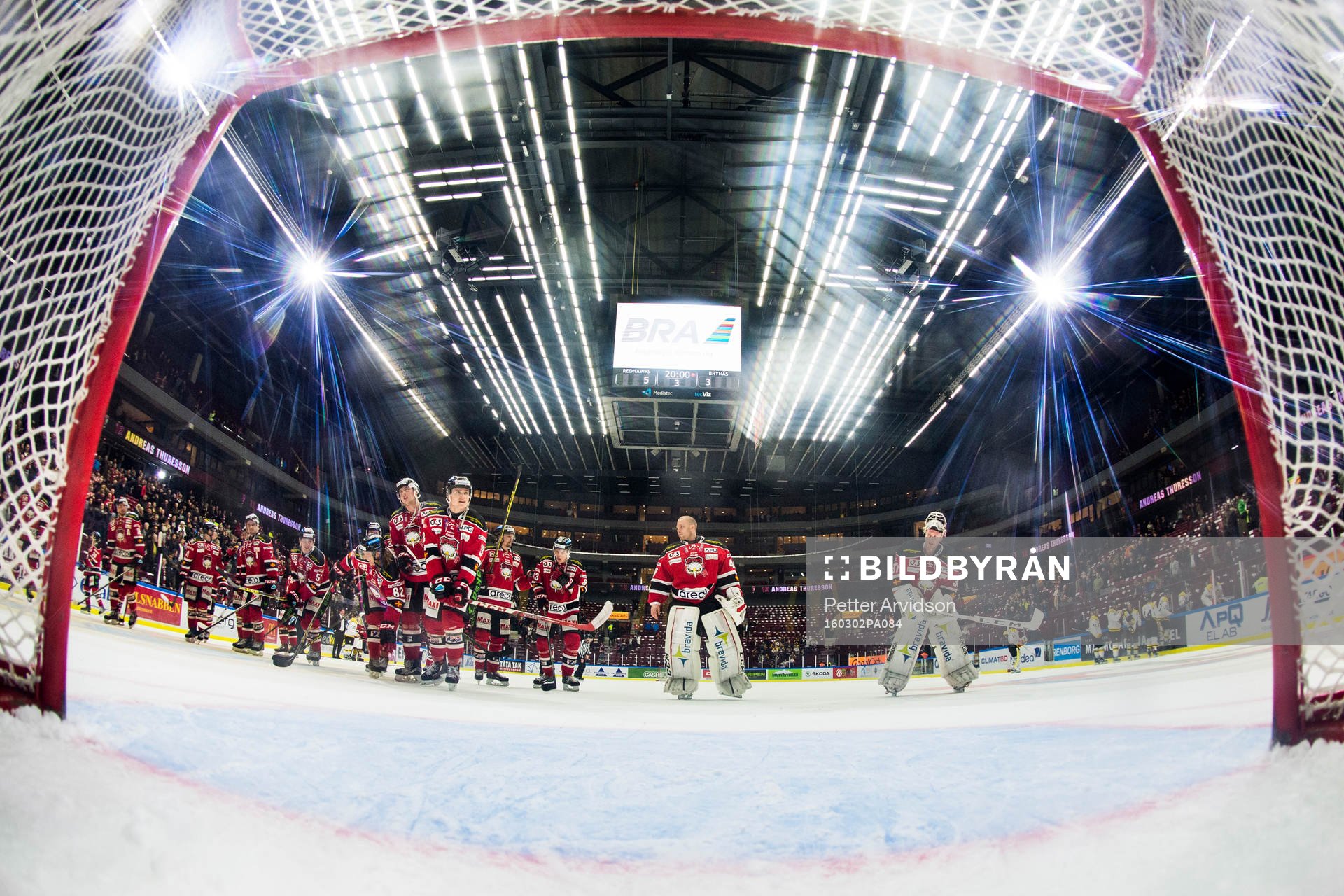 Malmö Redhawks spelare jublar