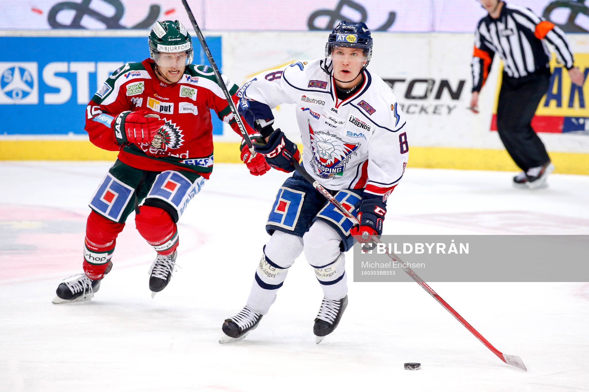 Linköpings Gustav Forsling och Frölundas Joey Crabb