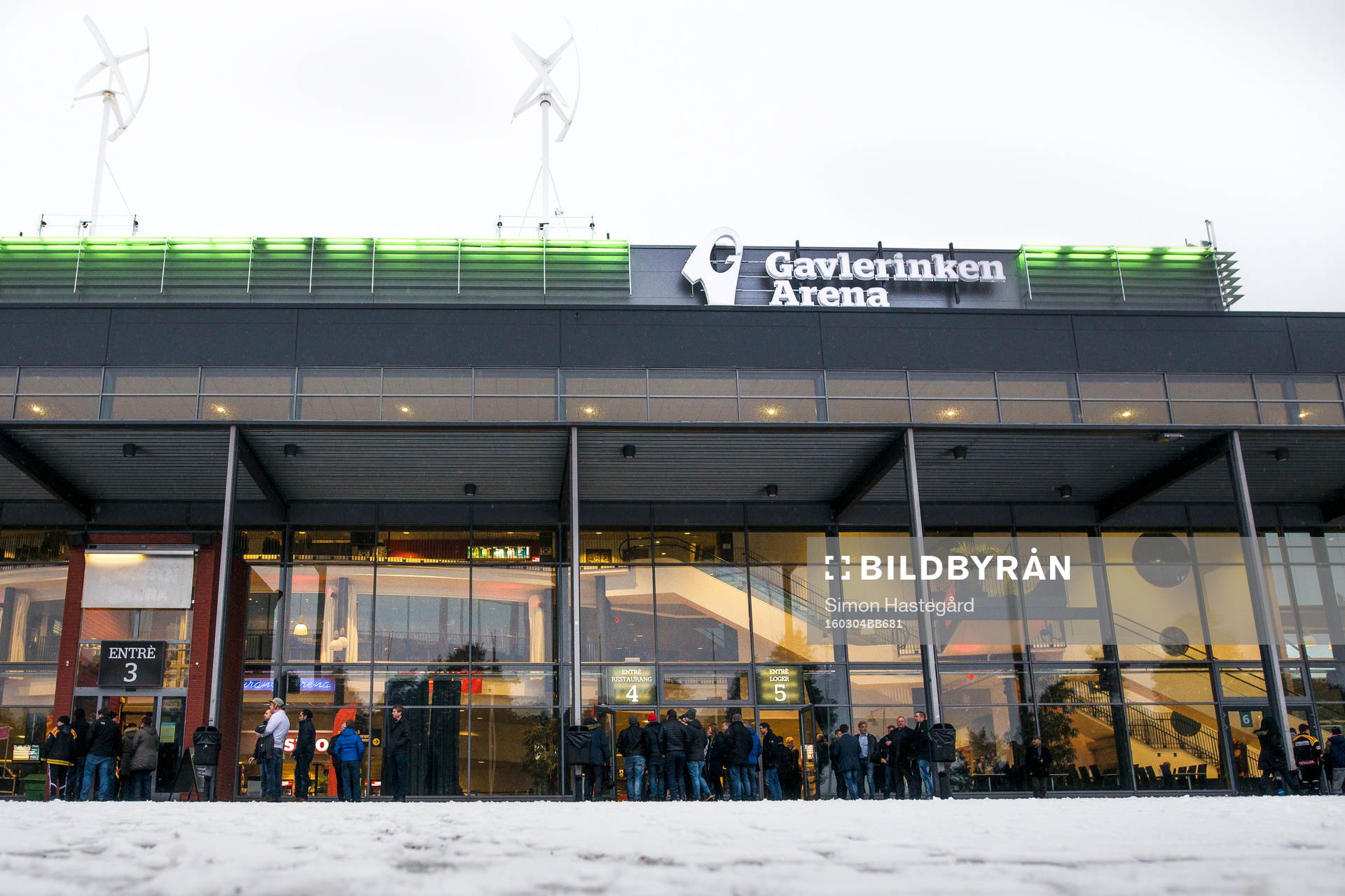 Entrén till Gavlerinken Arena före ishockeymatchen i SHL