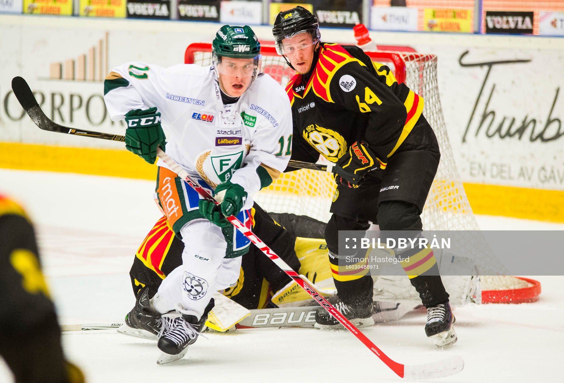 Färjestads Joakim Nygård och Brynäs Jonathan Pudas