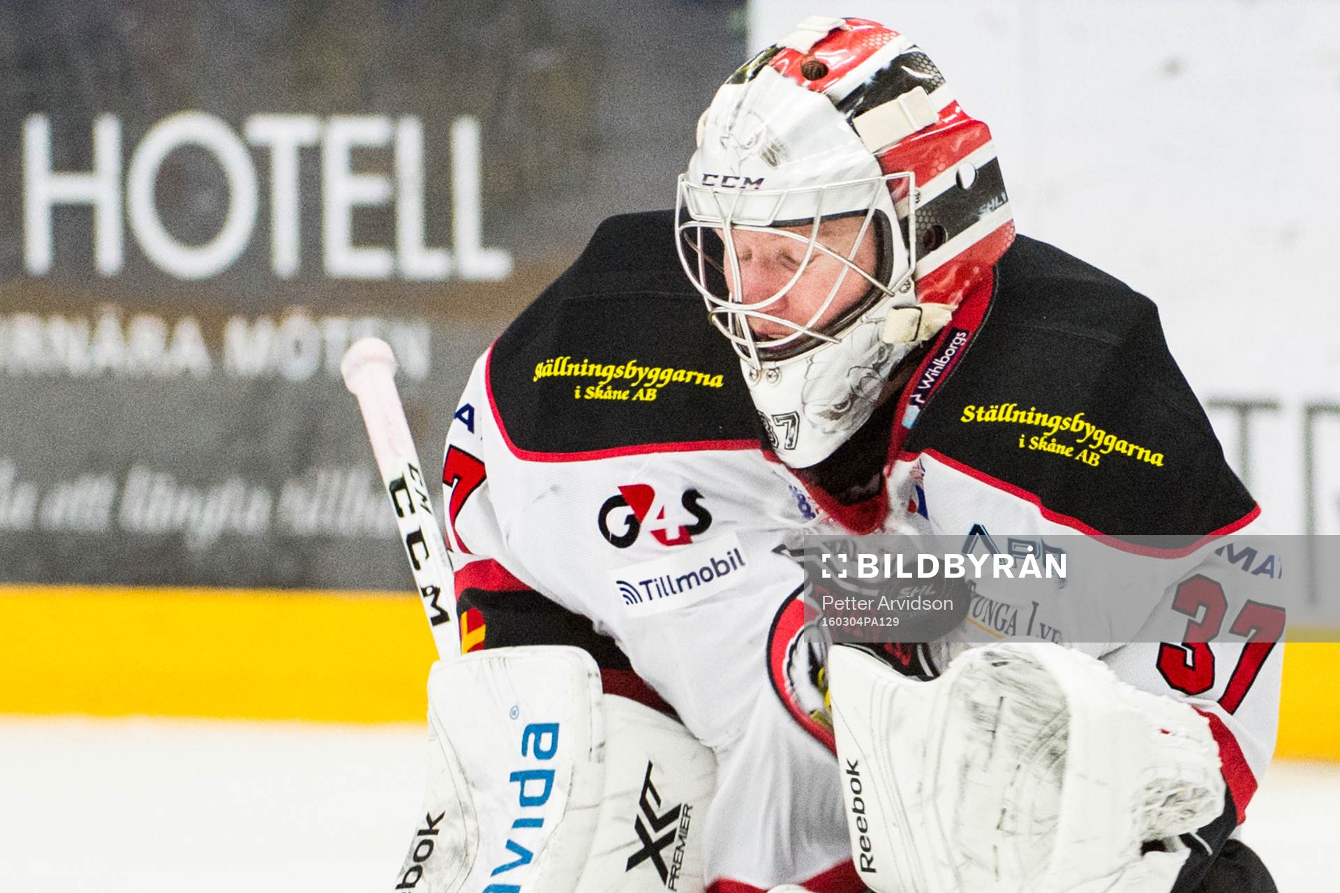 Malmö Redhawks målvakt Jonas Gunnarsson