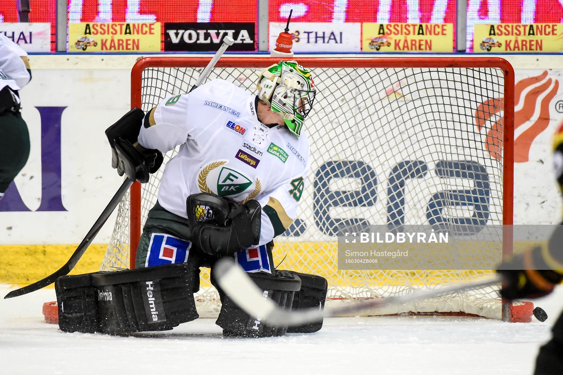 Färjestads målvakt Justin Pogge