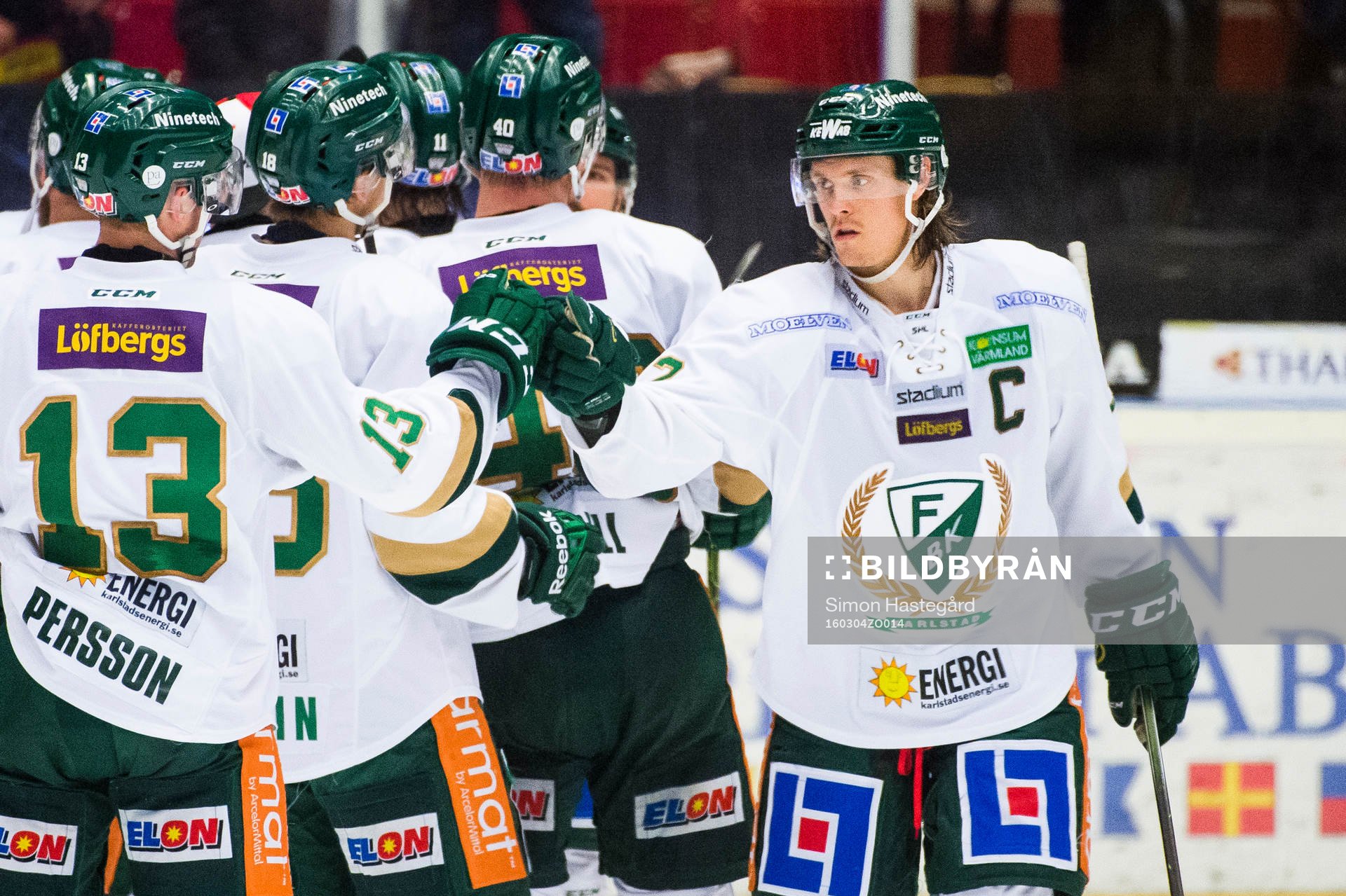 Färjestads Magnus Nygren jublar