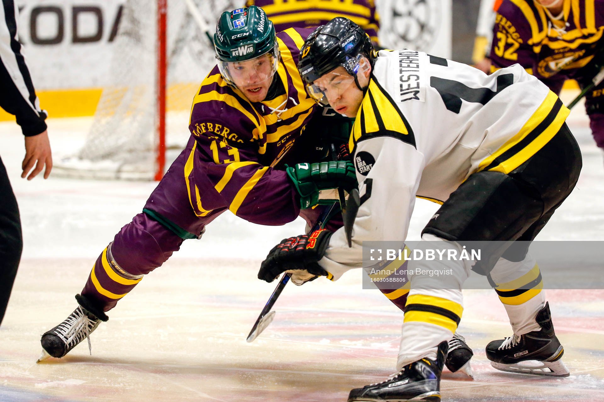 Färjestads Linus Persson och Brynäs Pathrik Westerholm