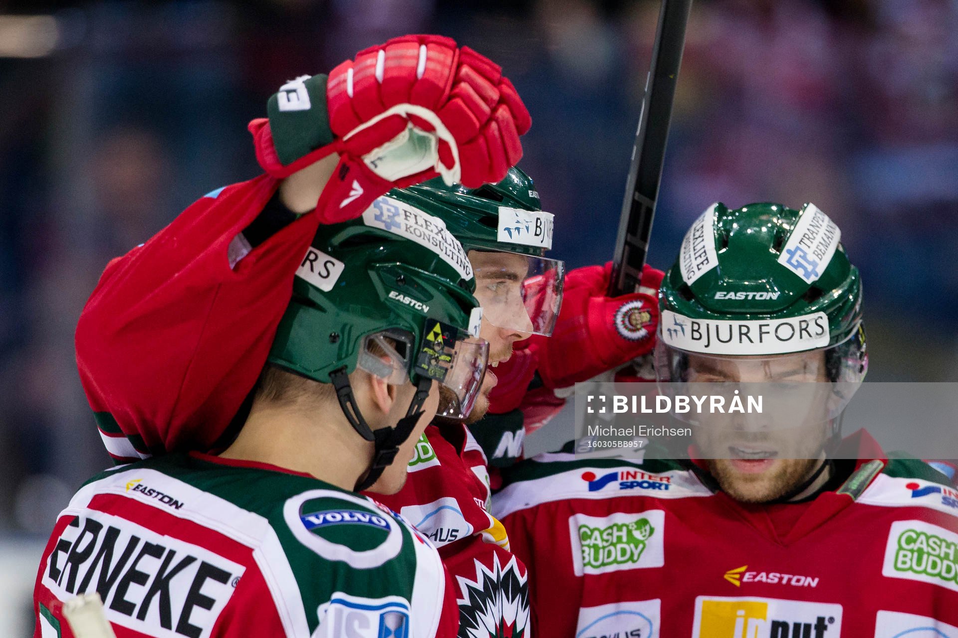 Frölundas Henrik Tömmernes , Andreas Johnson och Spencer