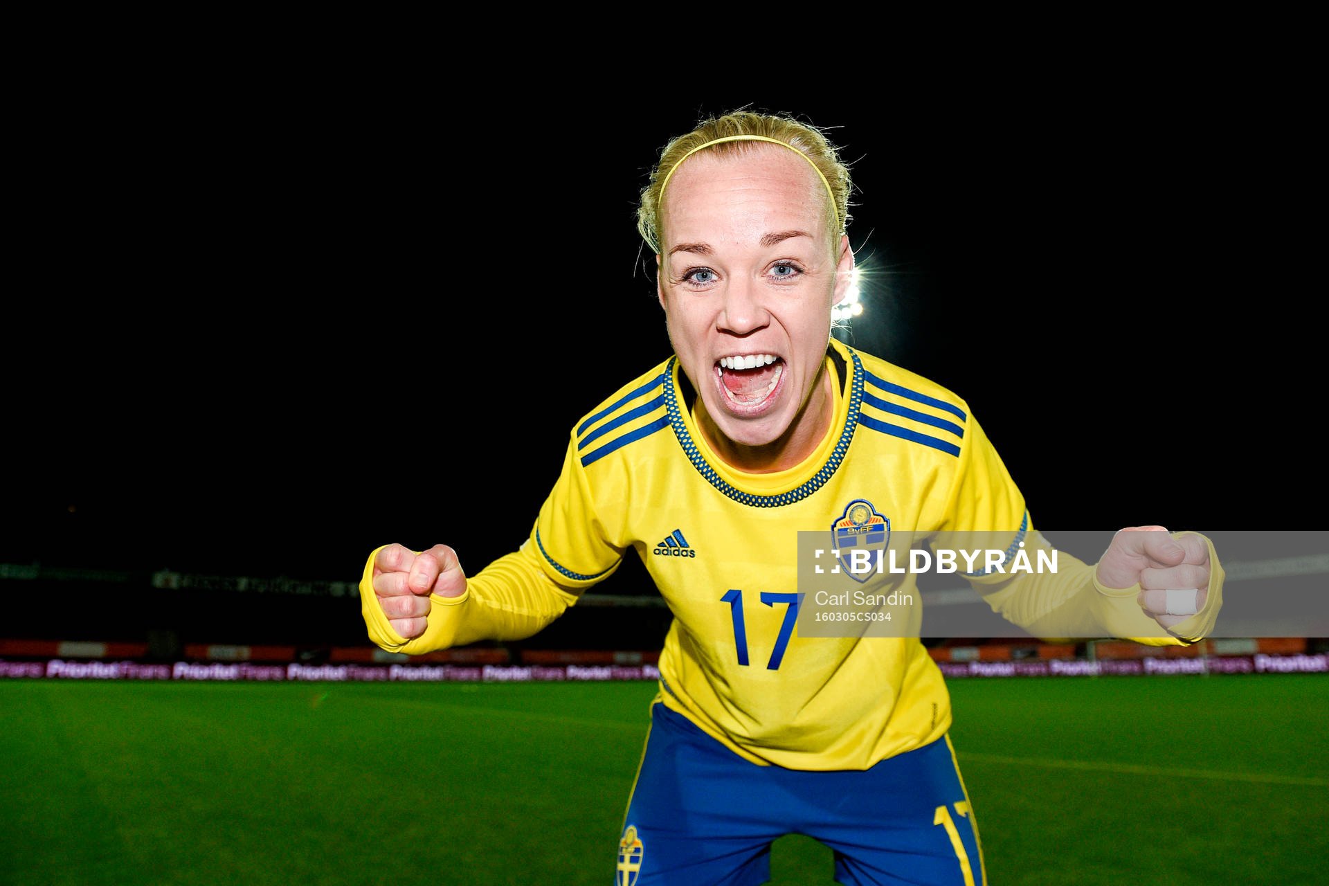 Sveriges Caroline Seger jublar