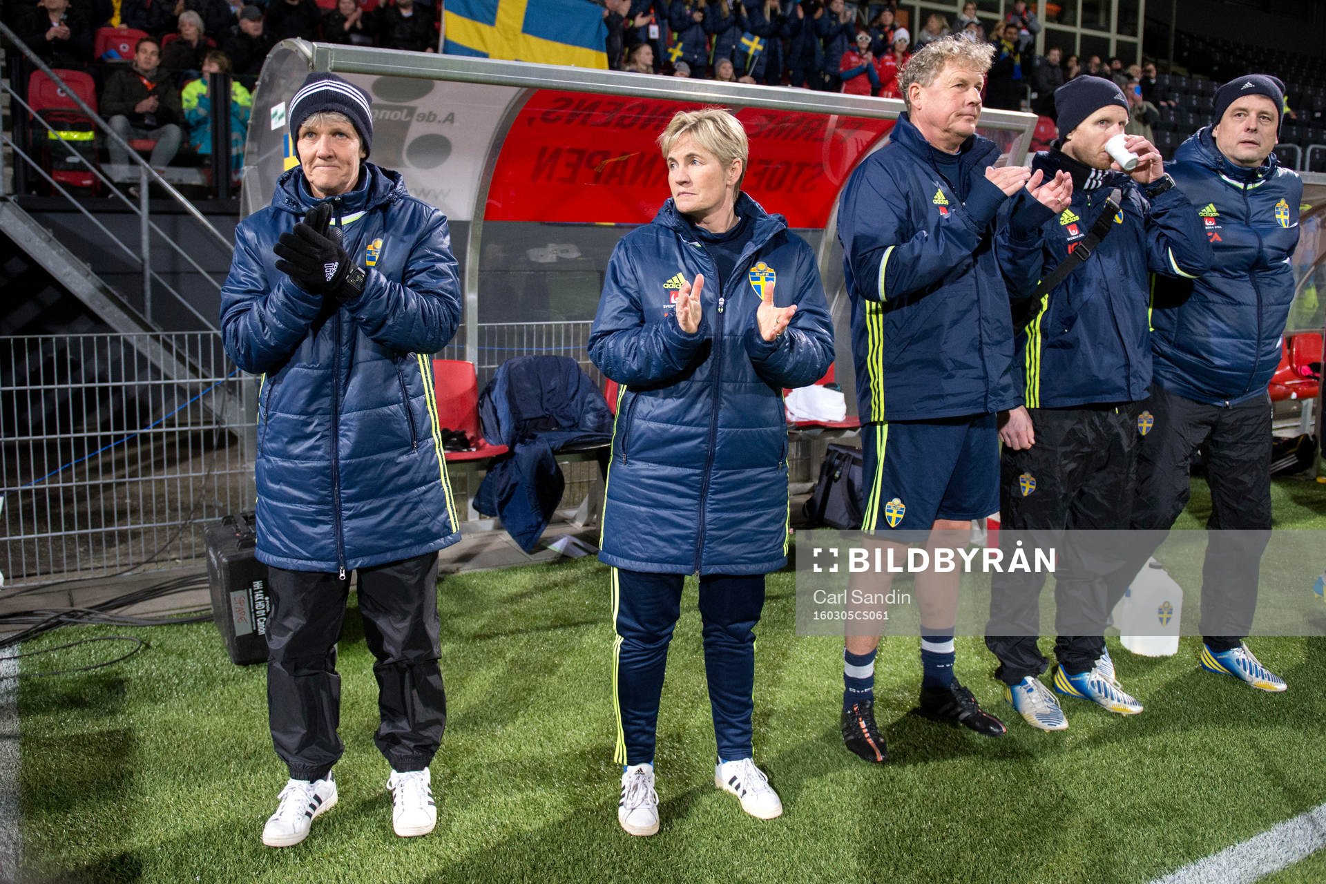 Sveriges förbundskapten Pia Sundhage, assisterande