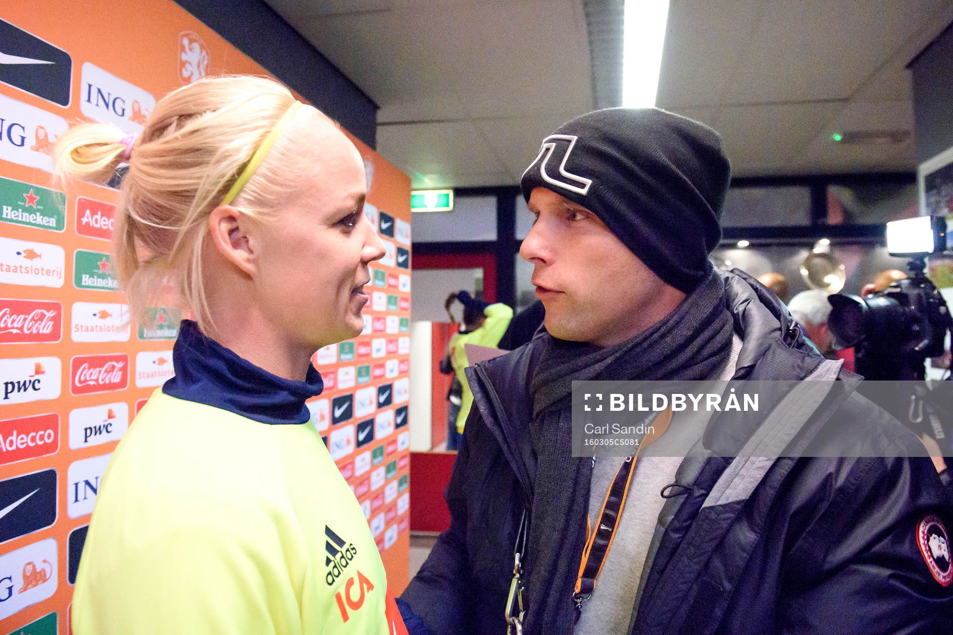 Sveriges Caroline Seger och Anders Svensson