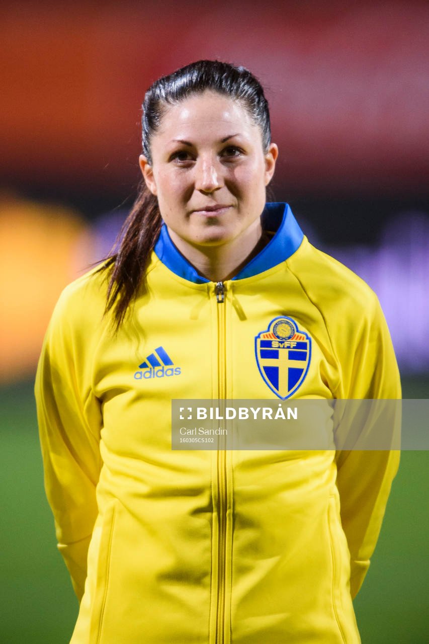 Sveriges Josefin Johansson vid lineup