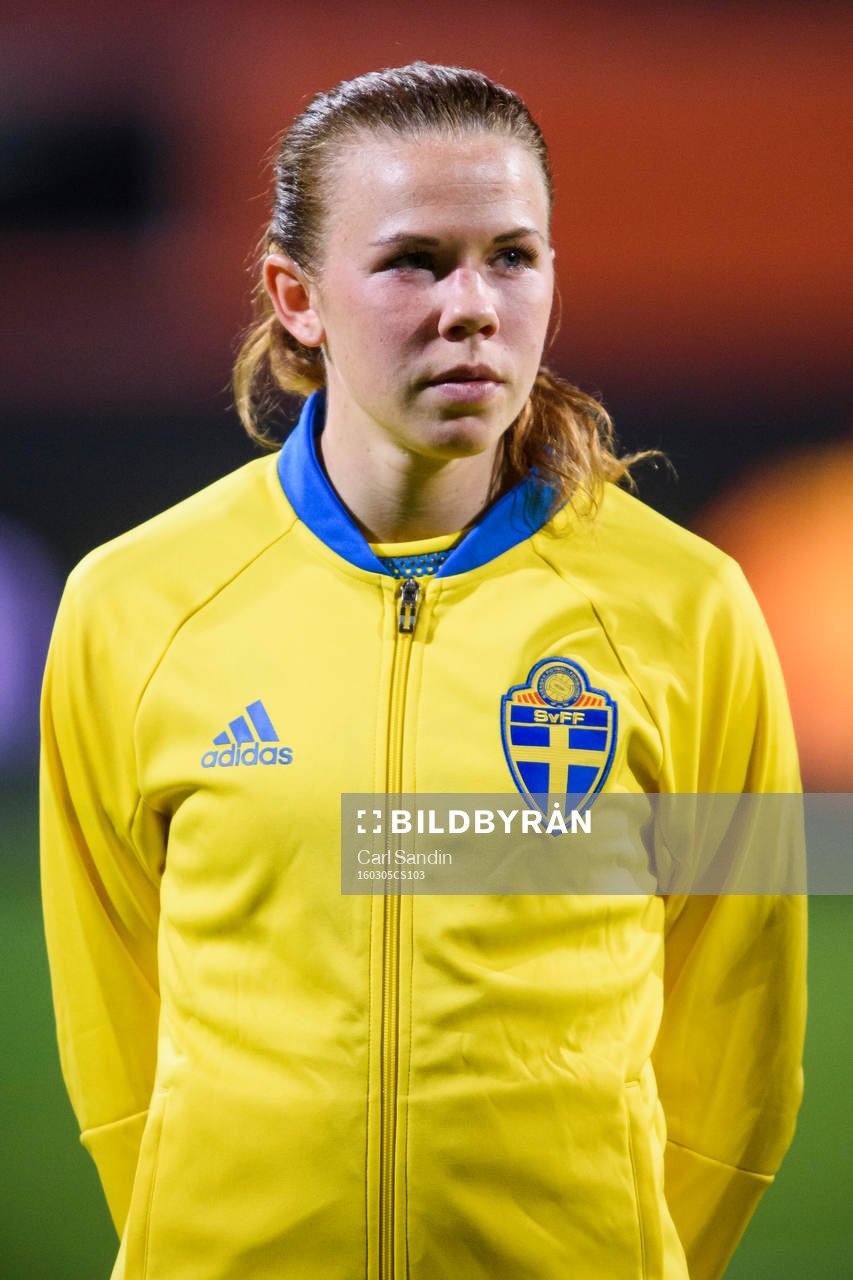 Sveriges Jessica Samuelsson vid lineup