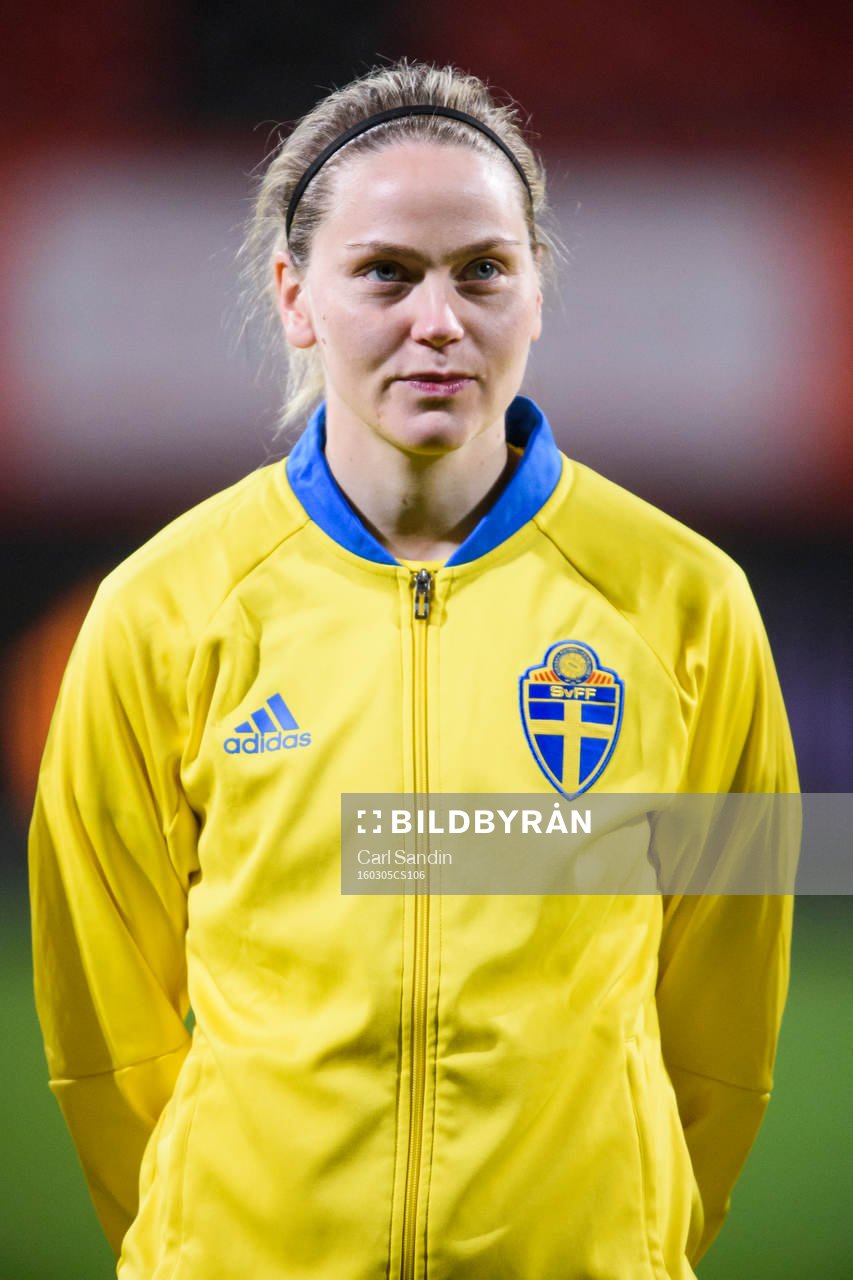 Sveriges Lisa Dahlkvist vid lineup